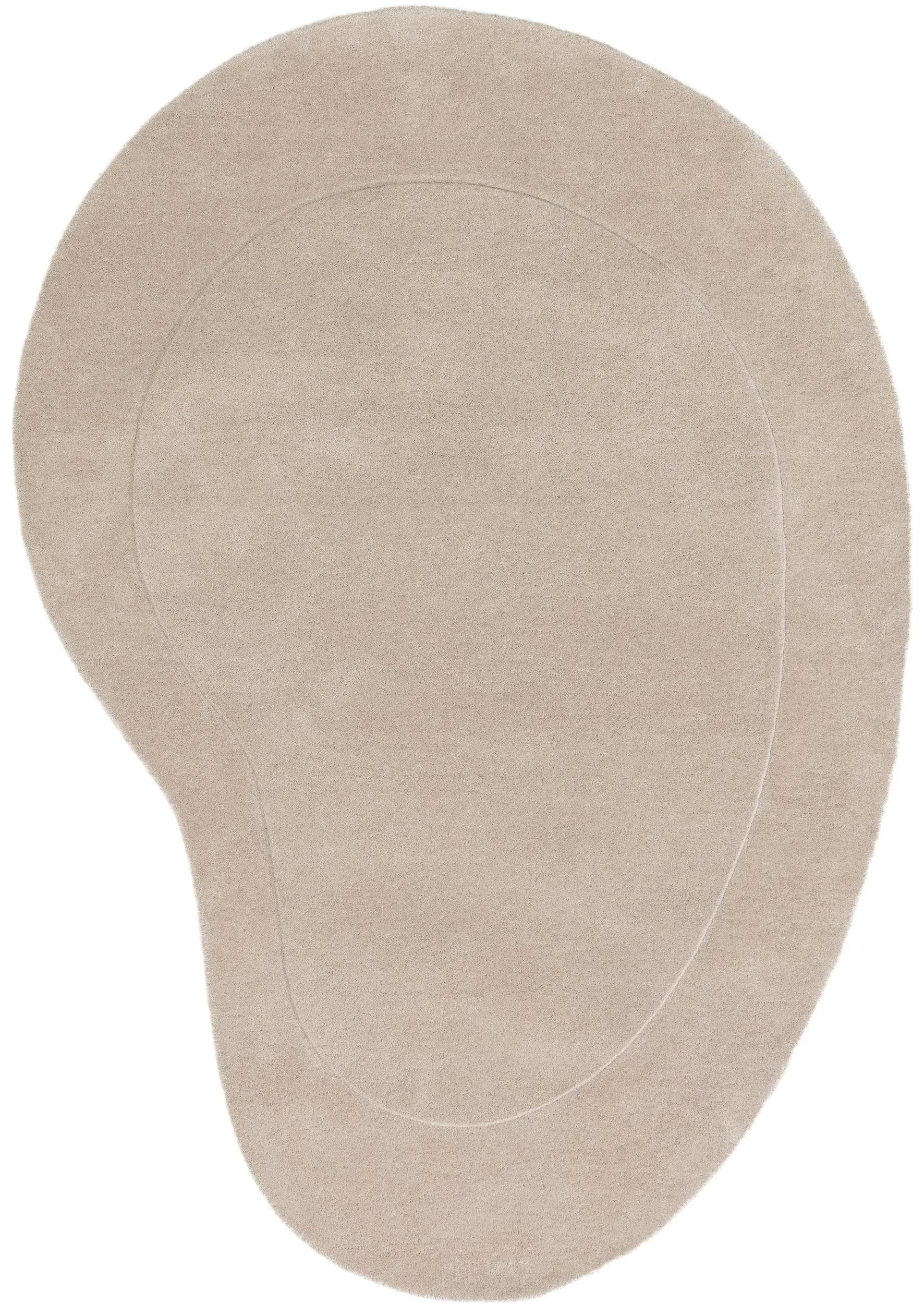 benuta Wollteppich Shape, Sonderform, Höhe: 6 mm, Kunstfaser, Berber, Ethno-Style, Wohnzimmer