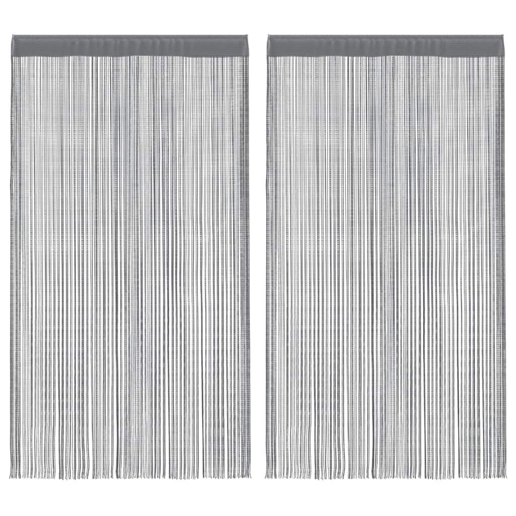 vidaXL Vorhang Fadenvorhänge 2 Stk. Anthrazit 140x250 cm (2 St)