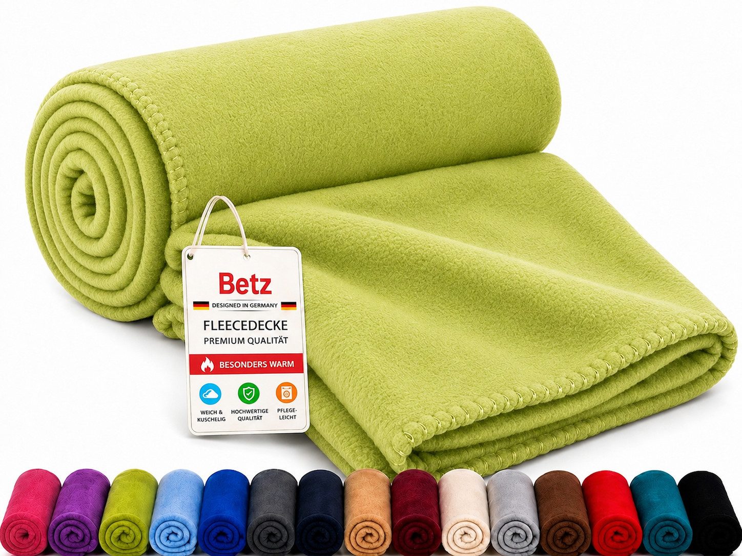 Wohndecke Betz Fleecedecke 130x170 cm 180g/m² – Weiche Wohndecke & Kuscheldecke, Betz, Leicht, wärmend & pflegeleicht