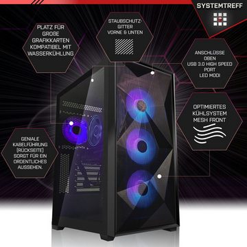 SYSTEMTREFF Gaming-PC (AMD Ryzen 7 5700X, GeForce RTX 4060, 32 GB RAM, 1000 GB SSD, Luftkühlung, Windows 11, WLAN)