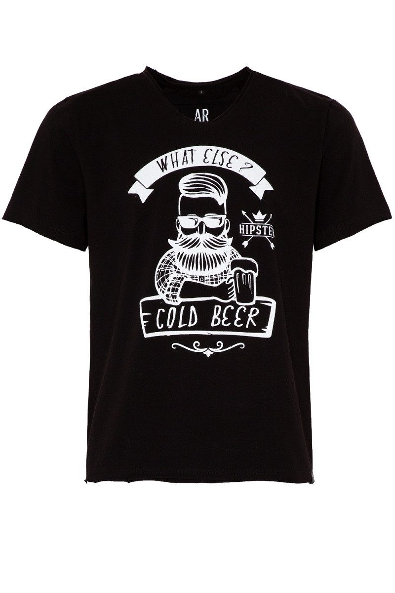 Trachtenshirt Trachtenshirt Herren - BEER - schwarz