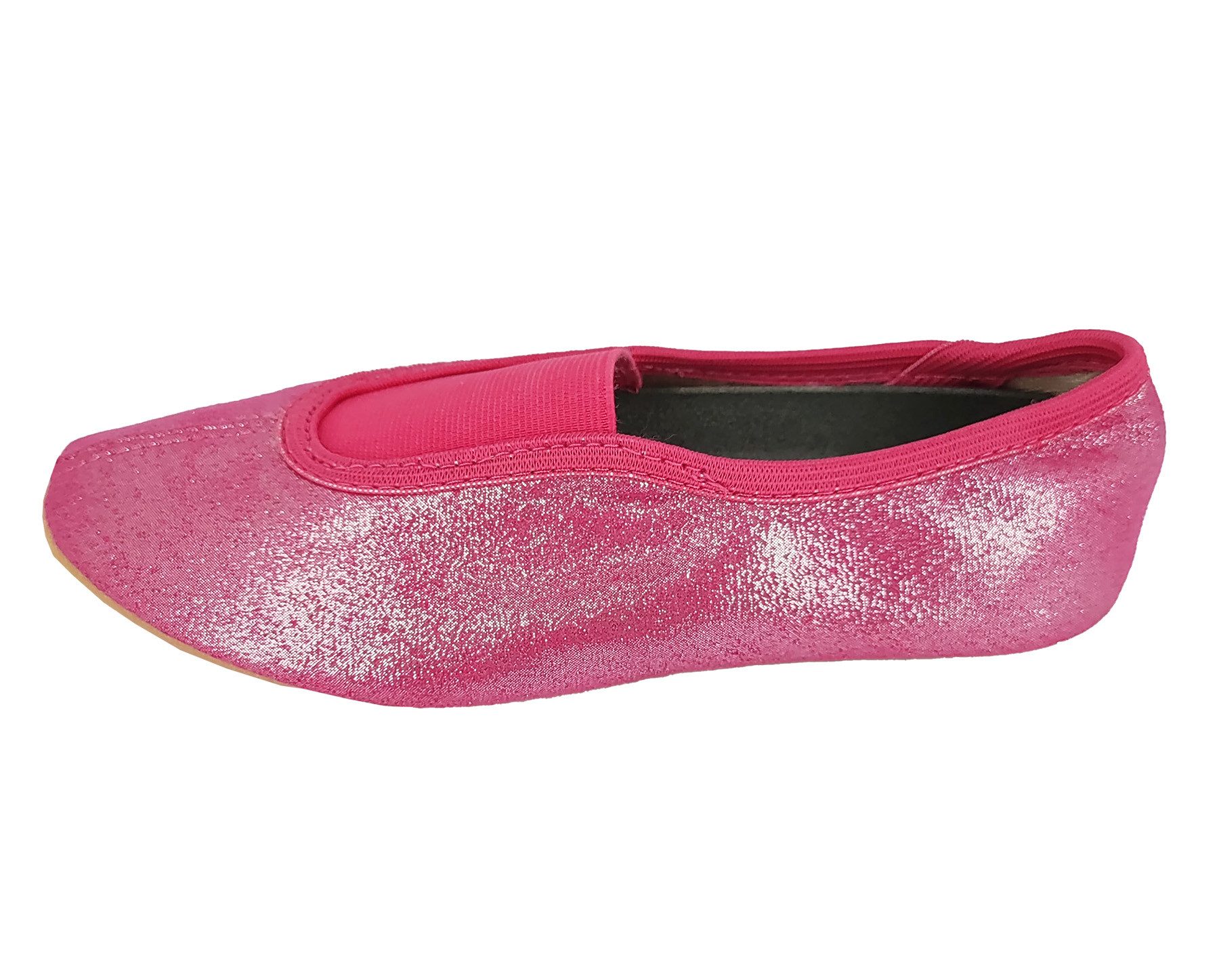 Beck Schläppchen Chic mit Ristgummi, Glanzsatin Gymnastikschuh Mit Ristgummi