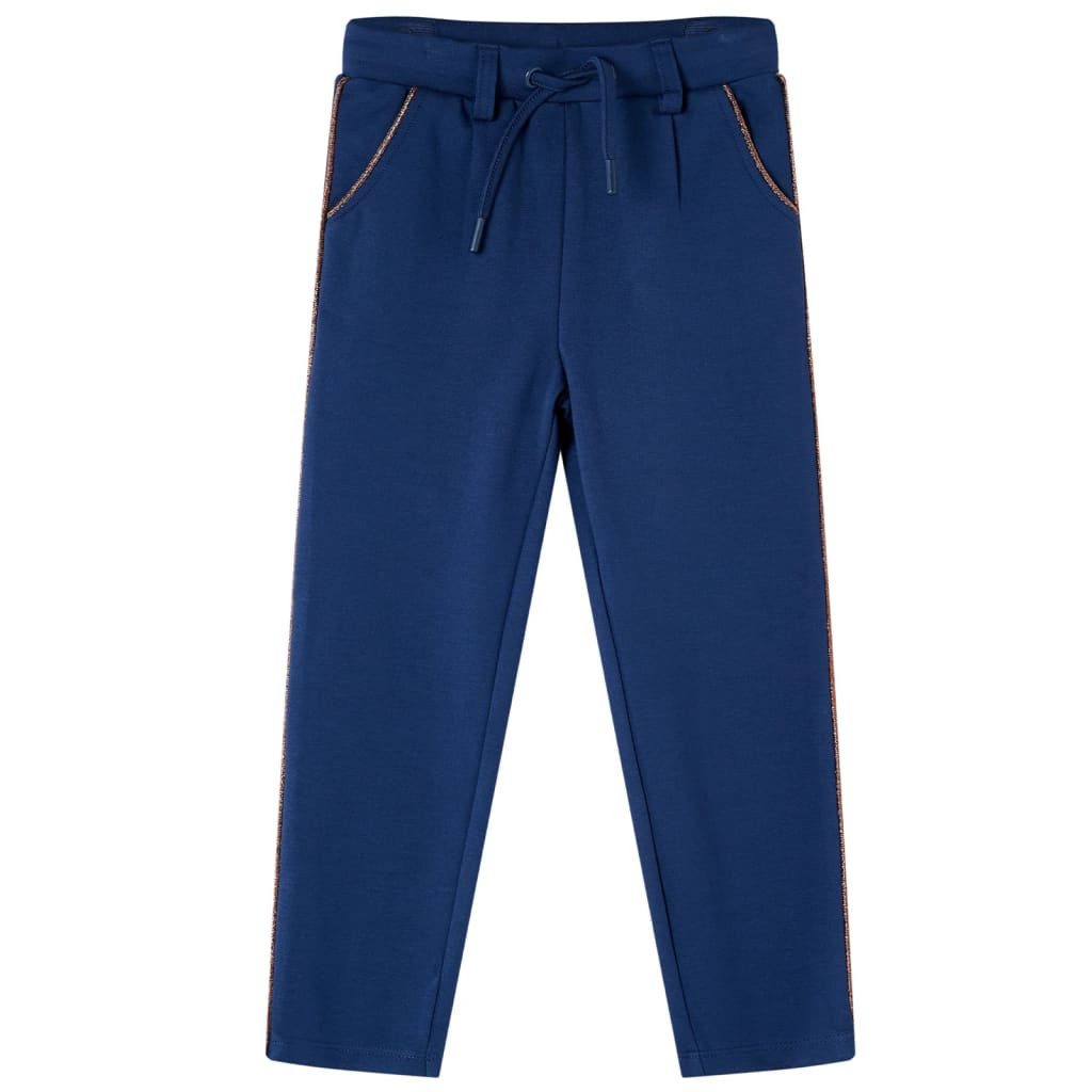 vidaXL Schlupfhose Kinderhose mit Kordelzug Marineblau 128
