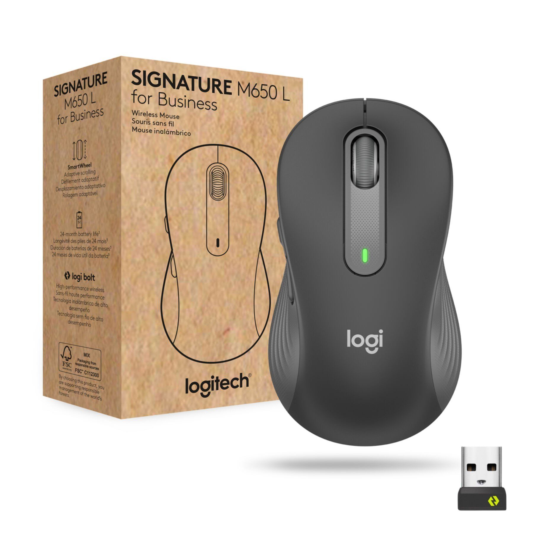 Logitech Signature M650 L for Business Maus (Funk)