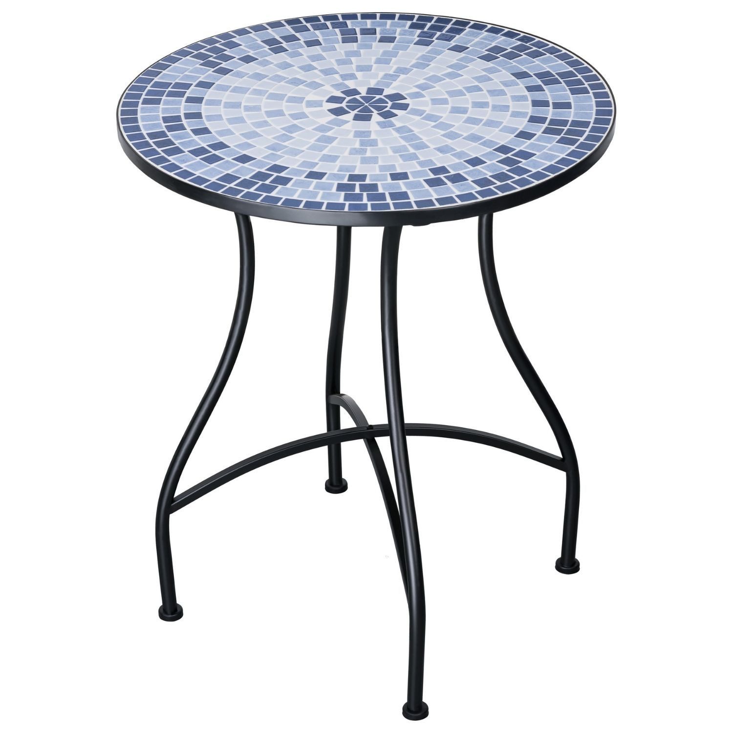 Mosaik-Meister Gartentisch Mosaik Gartentisch Metall 60 cm Mosaiktisch Balk günstig online kaufen
