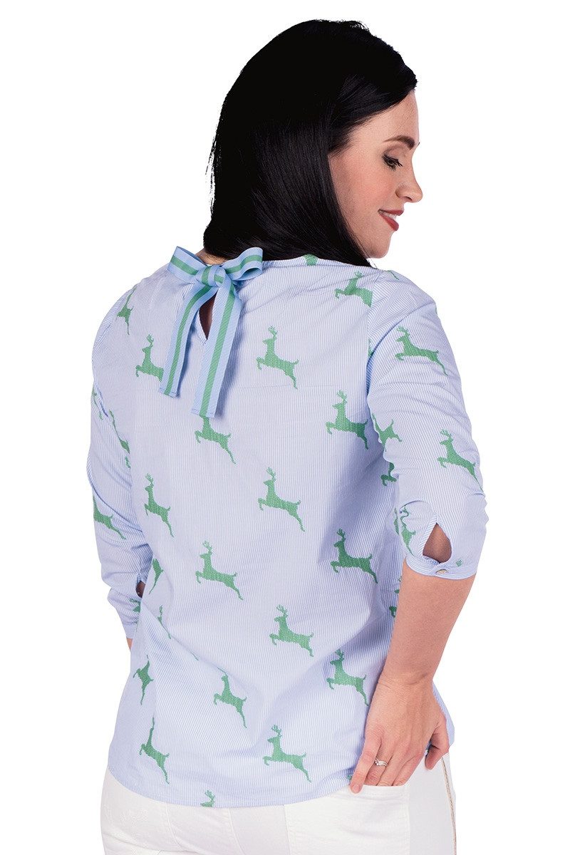Lieblingsstück Trachtenbluse 3/4 Arm Bluse - EDISA - hellblau/bubblegum, hellblau/spring green