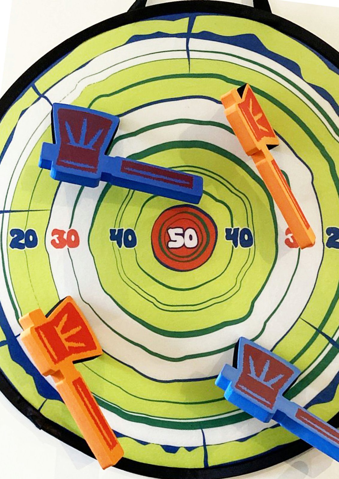 Koopman Spiel Gartenspiel Klett Ø 57 cm Kinderspiel Axtwerfen, Wurfspiel, Axtswerfen, Gartenspiel, Kinderspiel, Klettspiel, Wurfspiel