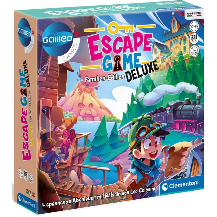 Clementoni® Spiel Familienspiel Galileo Escape Game Deluxe Made in Europe