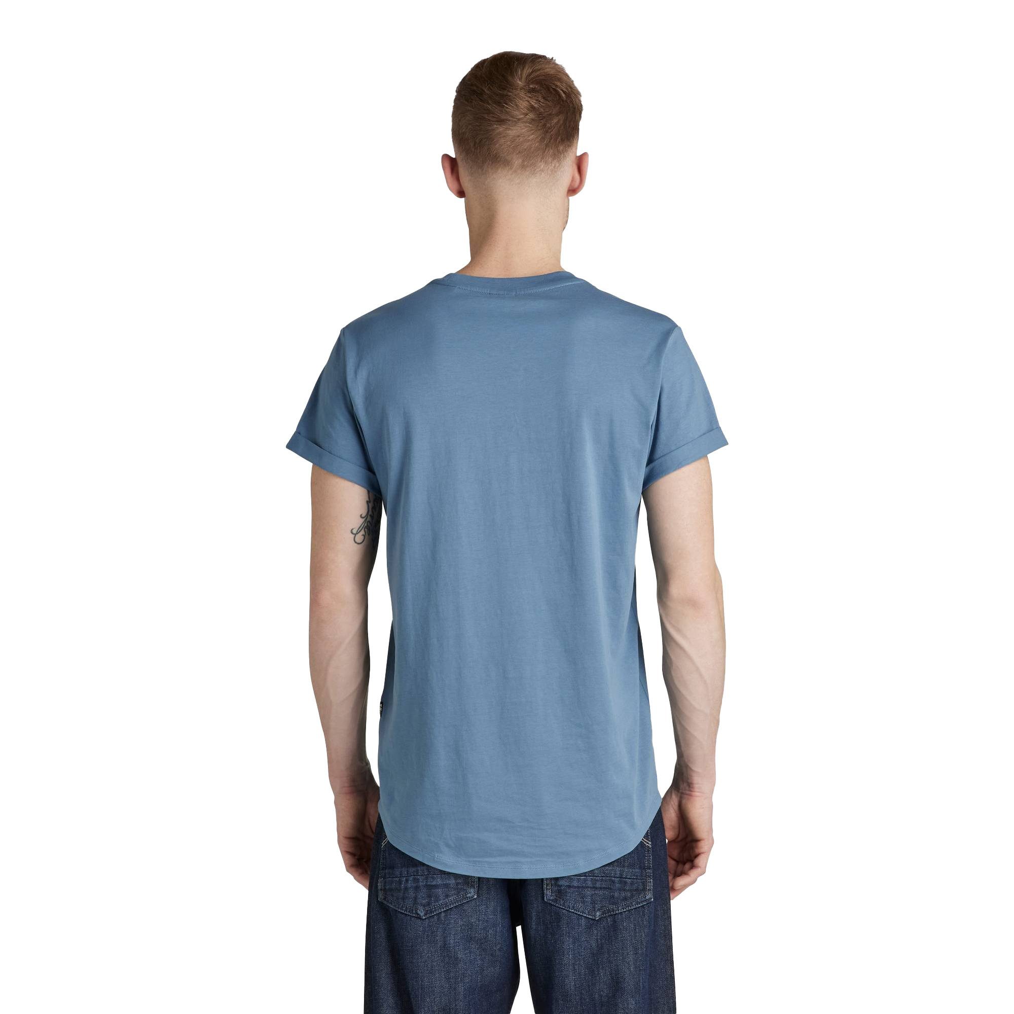 - Cotton Rundhals, T-Shirt Hellblau Herren Organic G-Star Lash, T-Shirt RAW