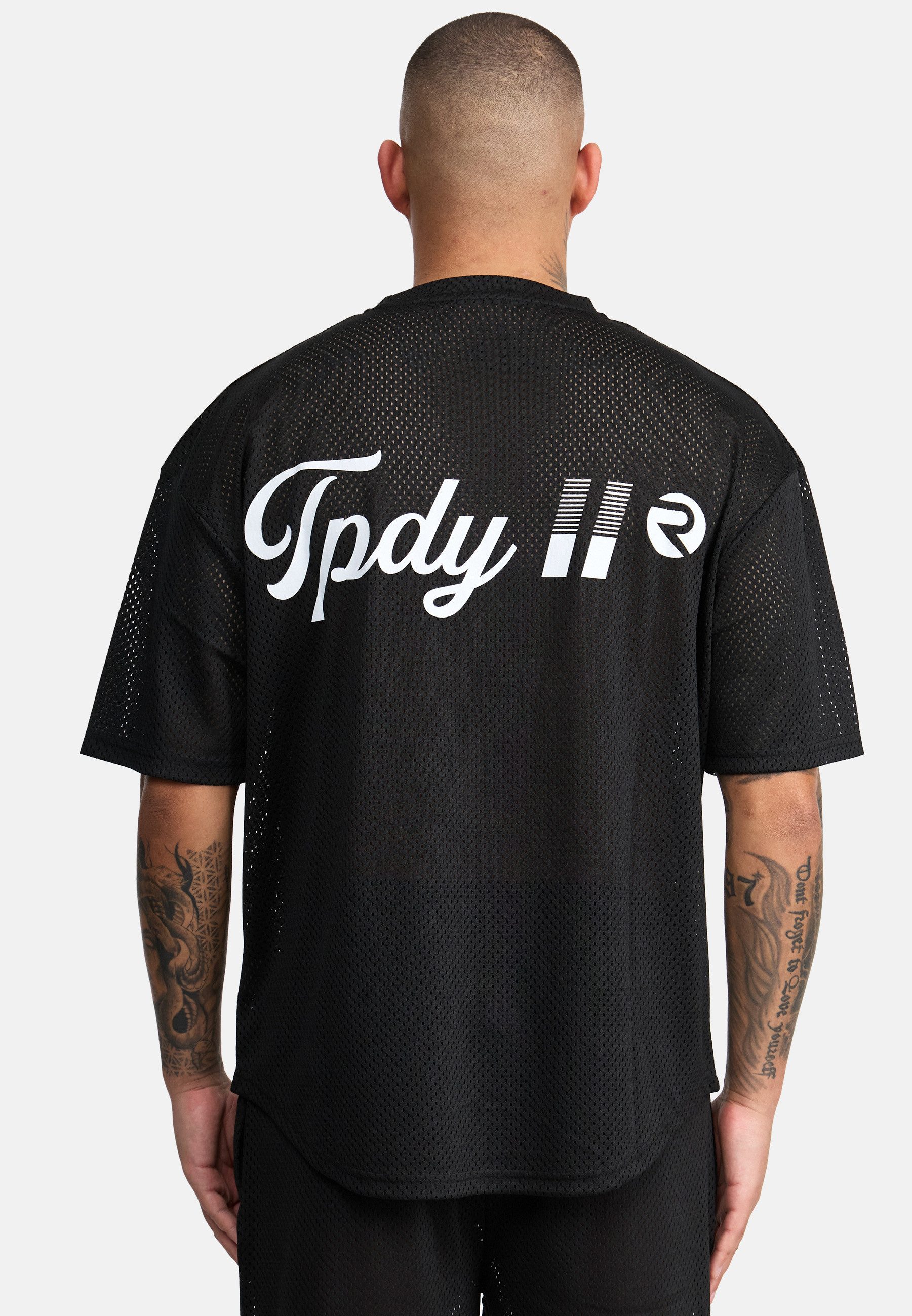 trueprodigy Oversize-Shirt Daniel Logoprint Rundhals Mesh Ware