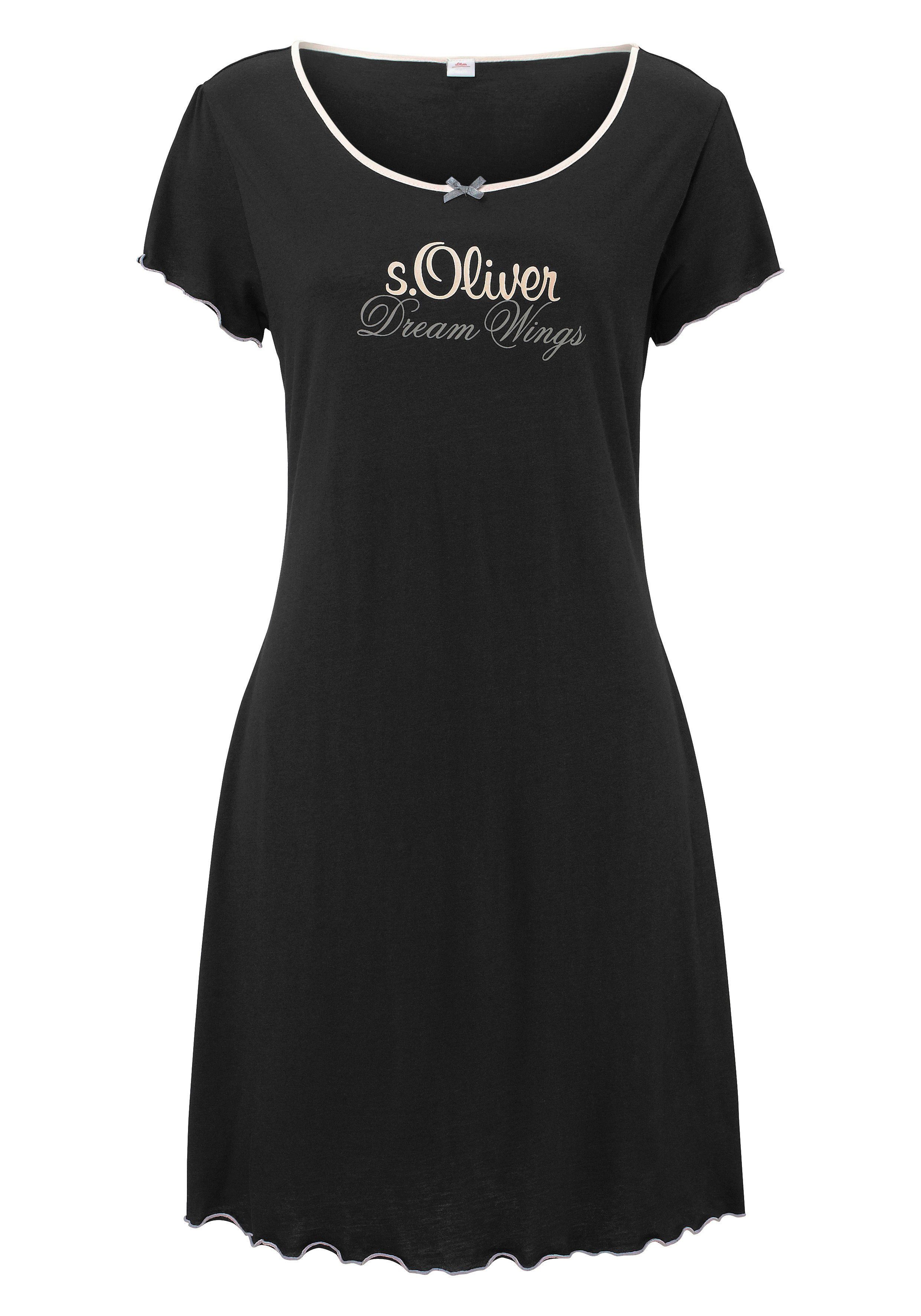 s.Oliver Nachthemd mit Rundhalsausschnitt günstig online kaufen