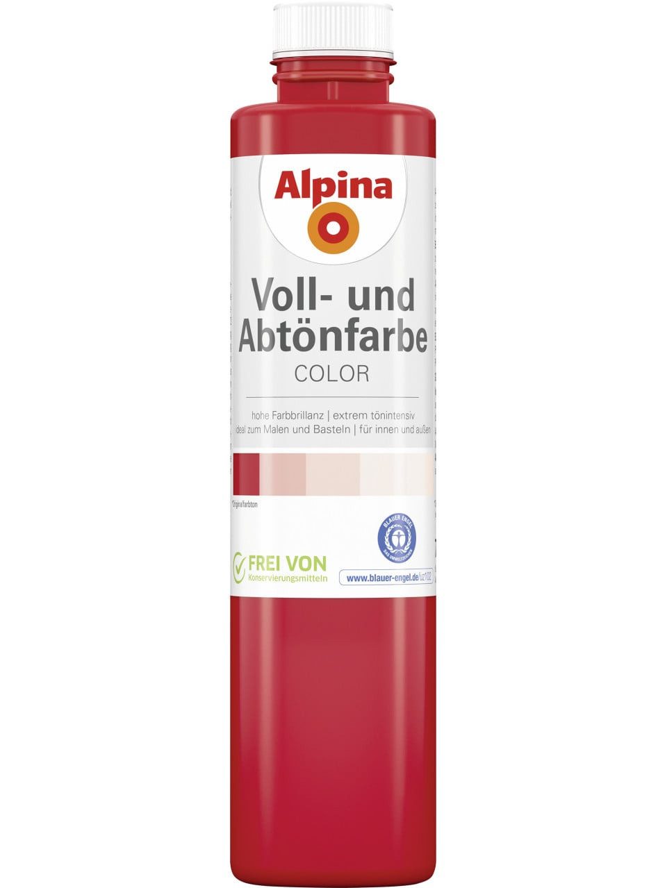 Alpina Vollton- und Abtönfarbe Alpina Color Abtönfarbe fire red seidenmatt 750 ml