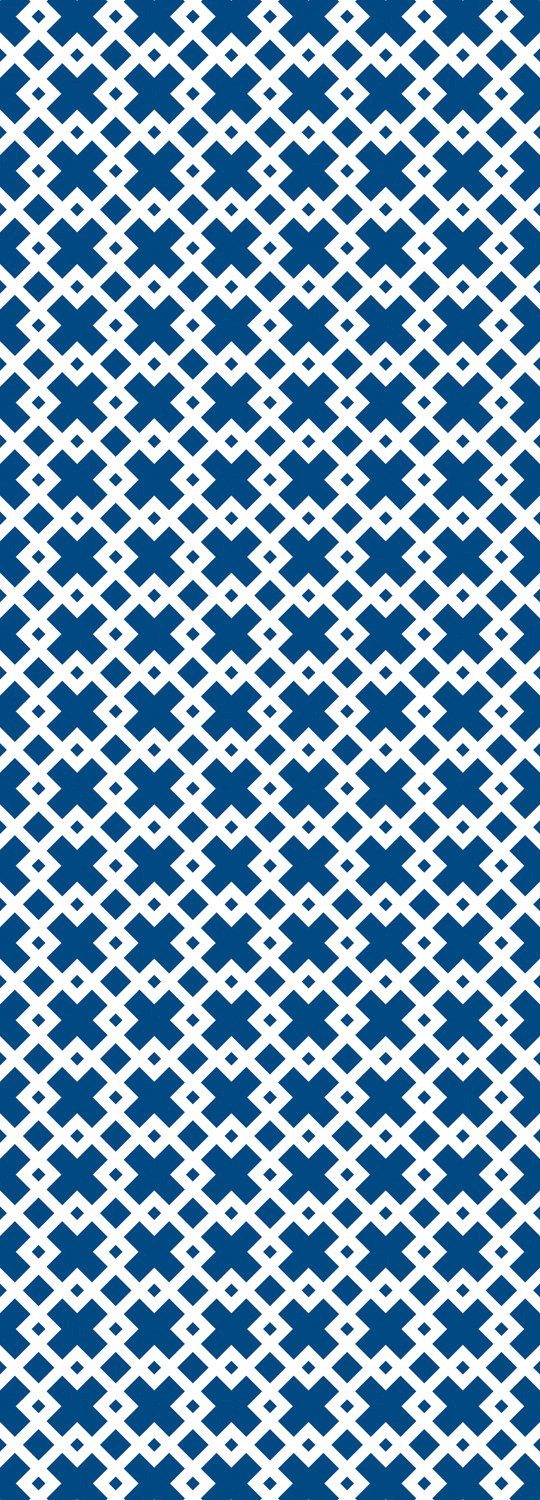 queence Vinyltapete Muster-Blau, bedruckt, 90 x 250 cm, selbstklebend | Vinyltapeten
