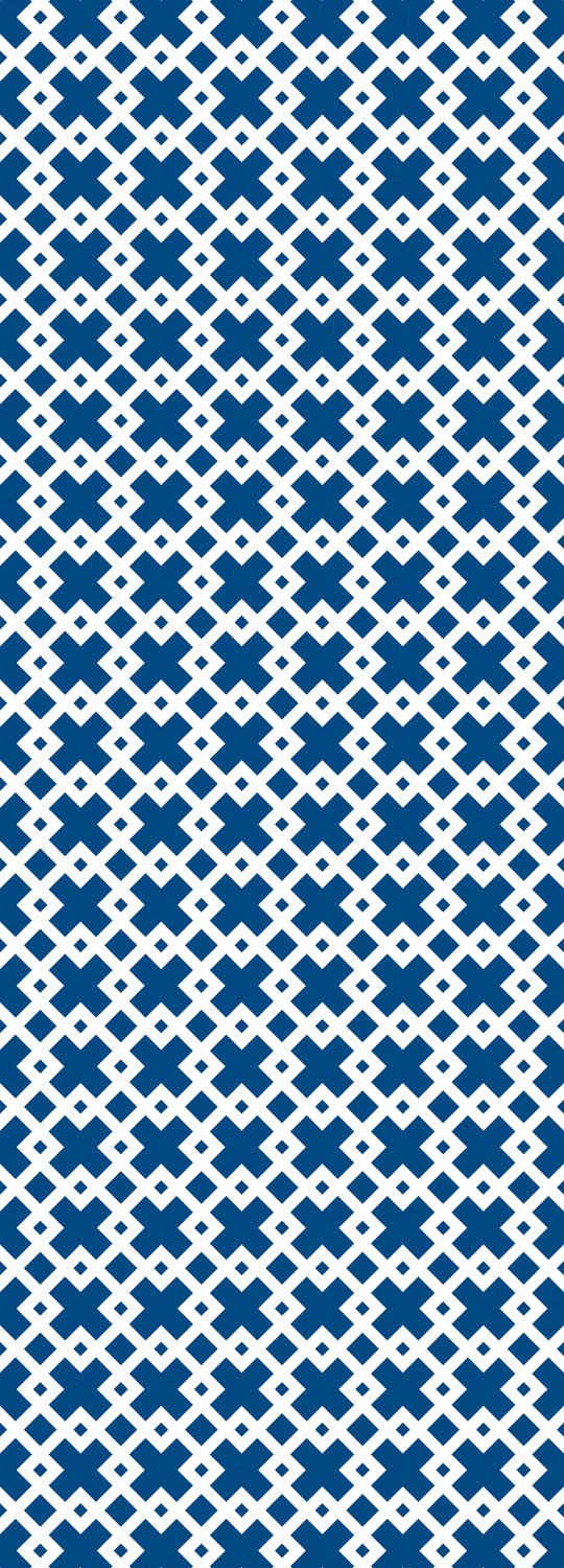 queence Vinyltapete »Muster-Blau«, bedruckt, 90 x 250 cm, selbstklebend