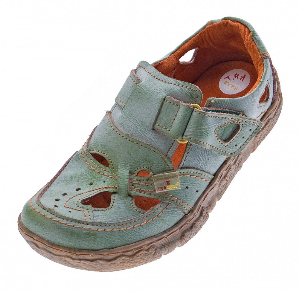 TMA »Leder Sandalen TMA 7008 Halb Schuhe Zeitungsdruck Damen Comfort Leder Halbschuhe TMA 7008 Sommer Schuhe