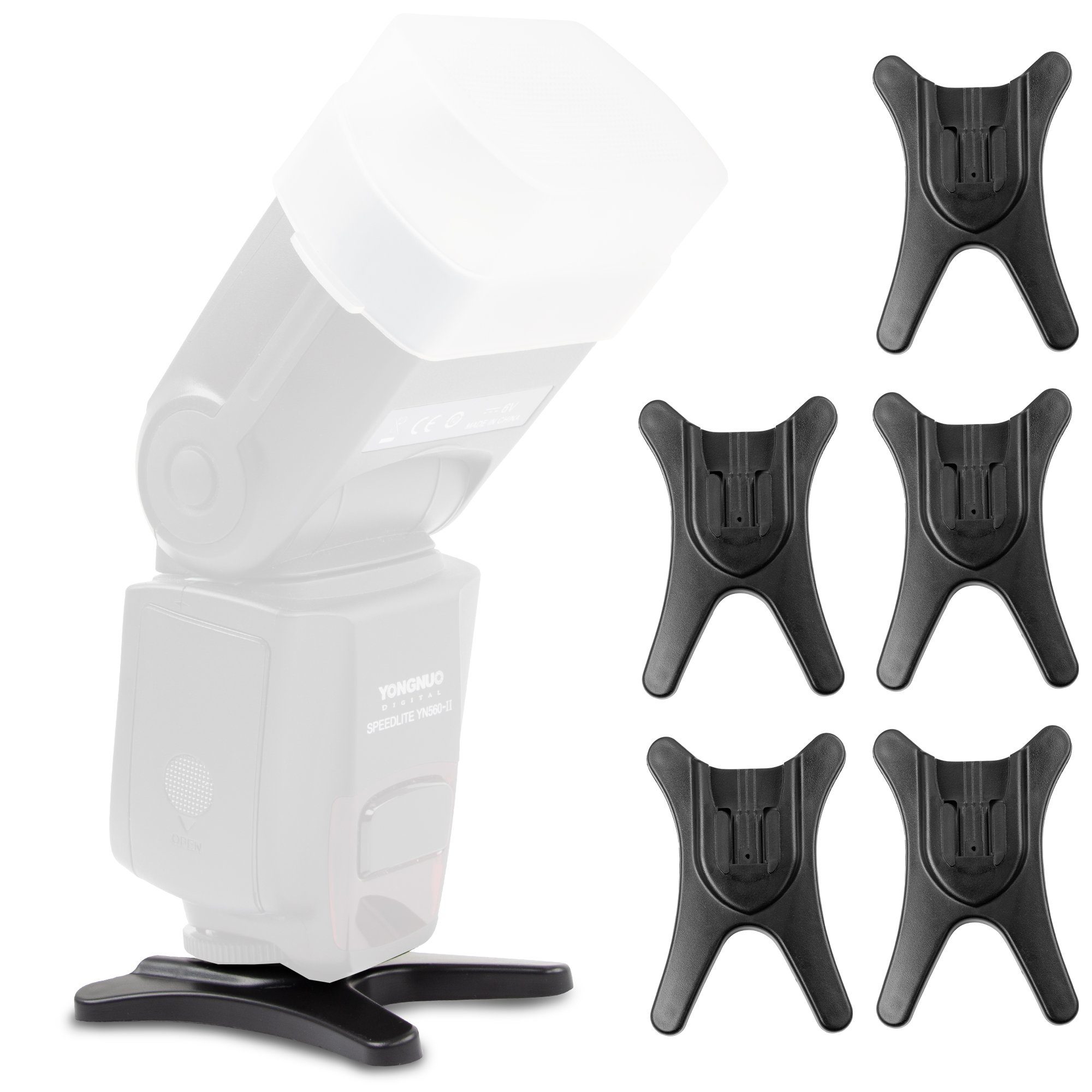 ECENCE Blitz-Halterung 5x Blitzfuß Blitz-ständer Blitz-halterung für, (5-tlg)