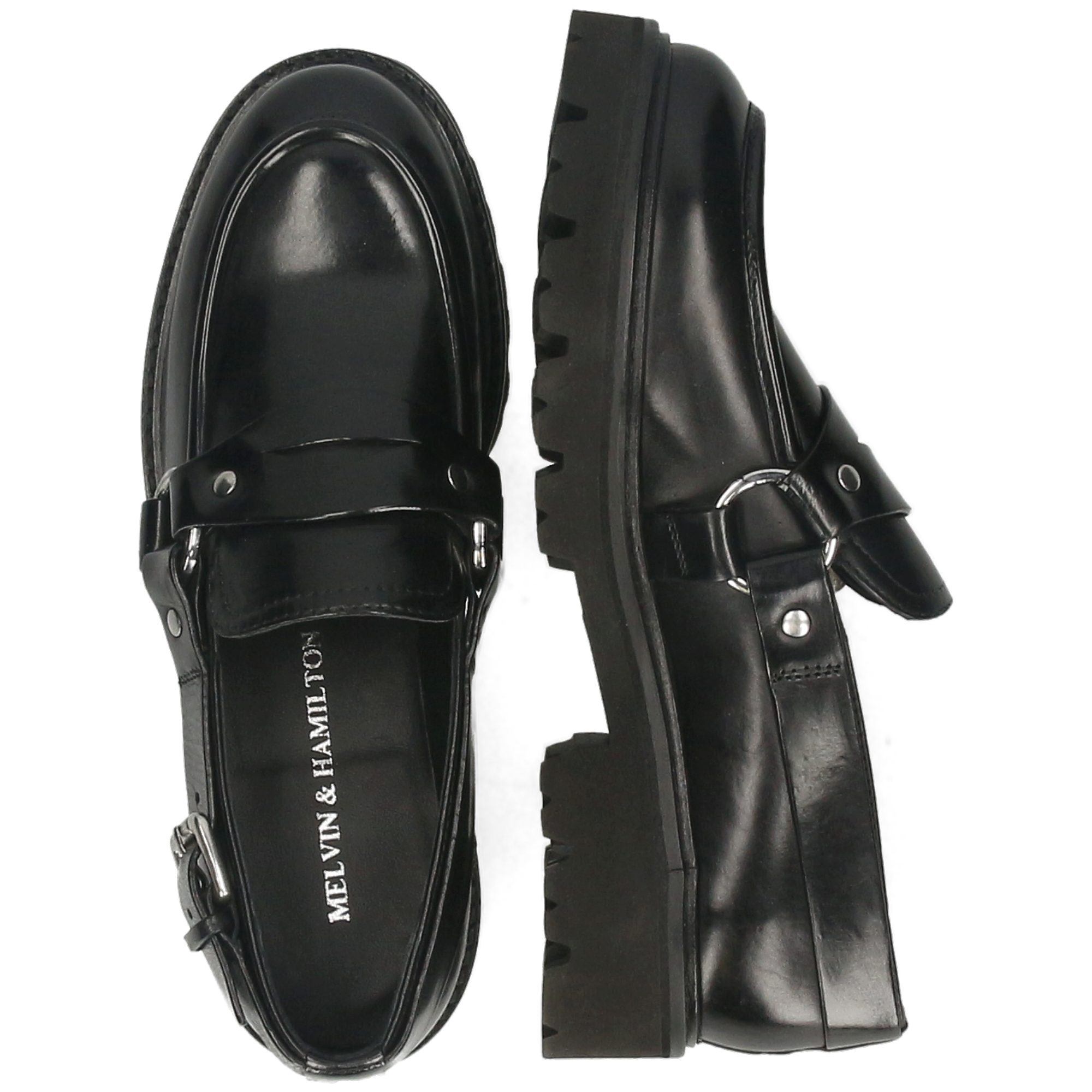 Melvin & Hamilton Regine 30 Leder-Loafers für Damen Loafer Plateausohlen, Echtes Leder, Vegetabile Gerbung