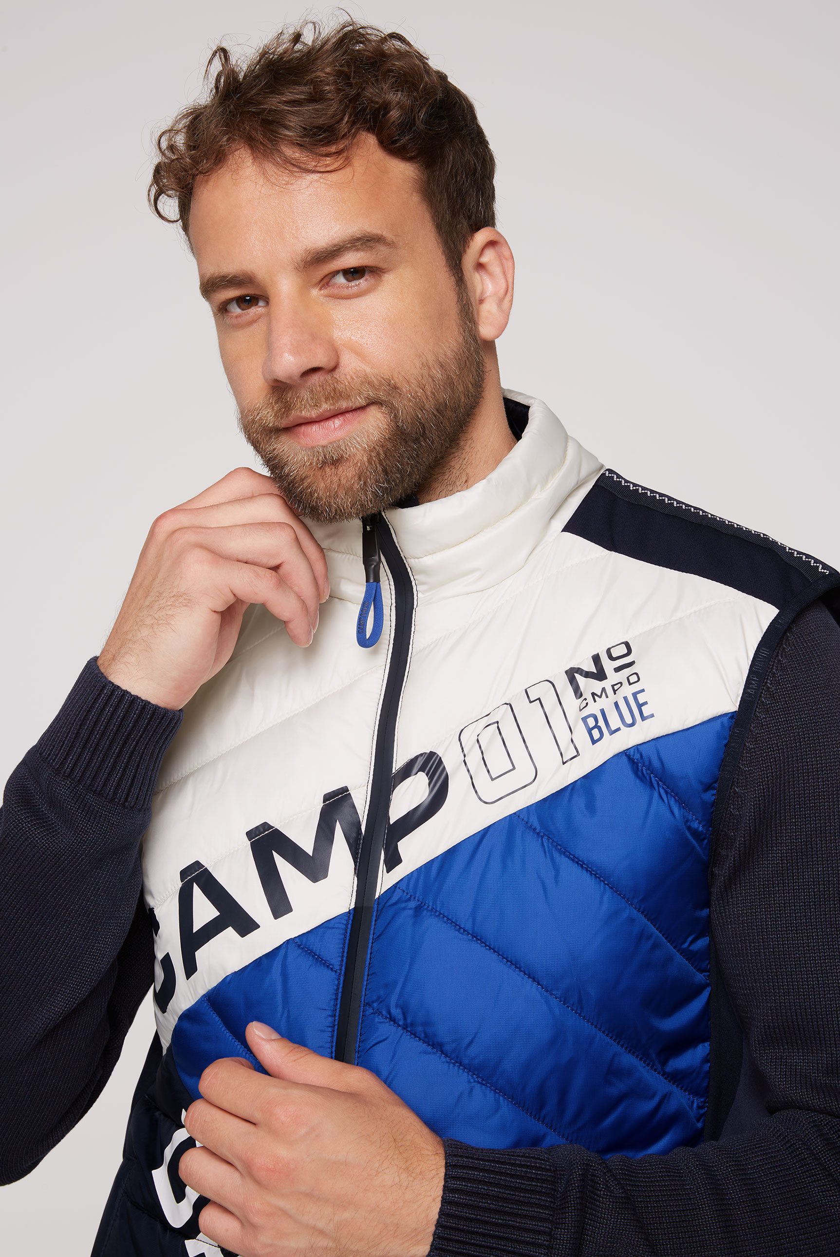 CAMP DAVID Steppweste mit Colour-Blocking