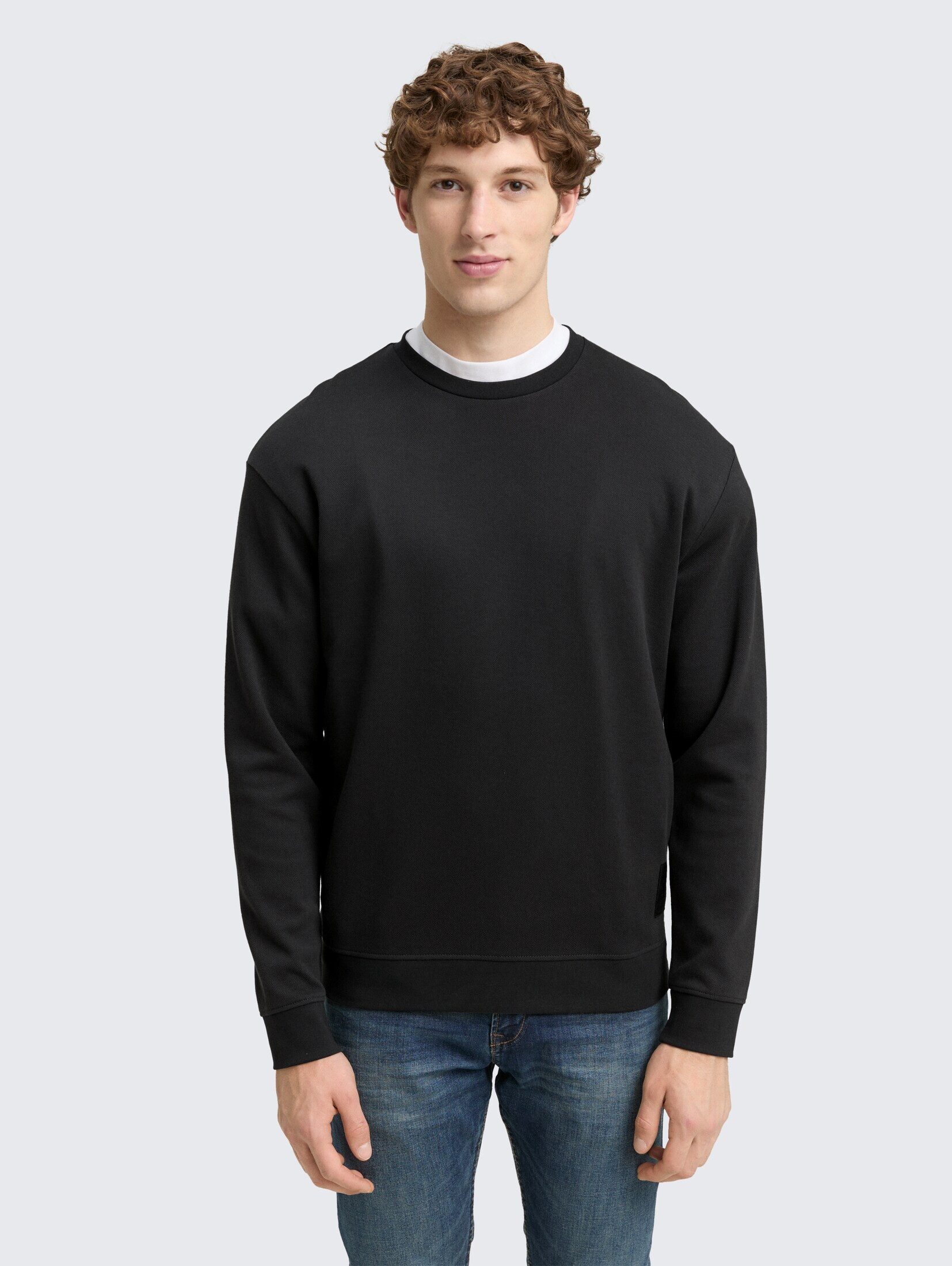 TOM TAILOR Denim Sweatshirt Strick & Sweatshirts Piqué Sweatshirt günstig online kaufen