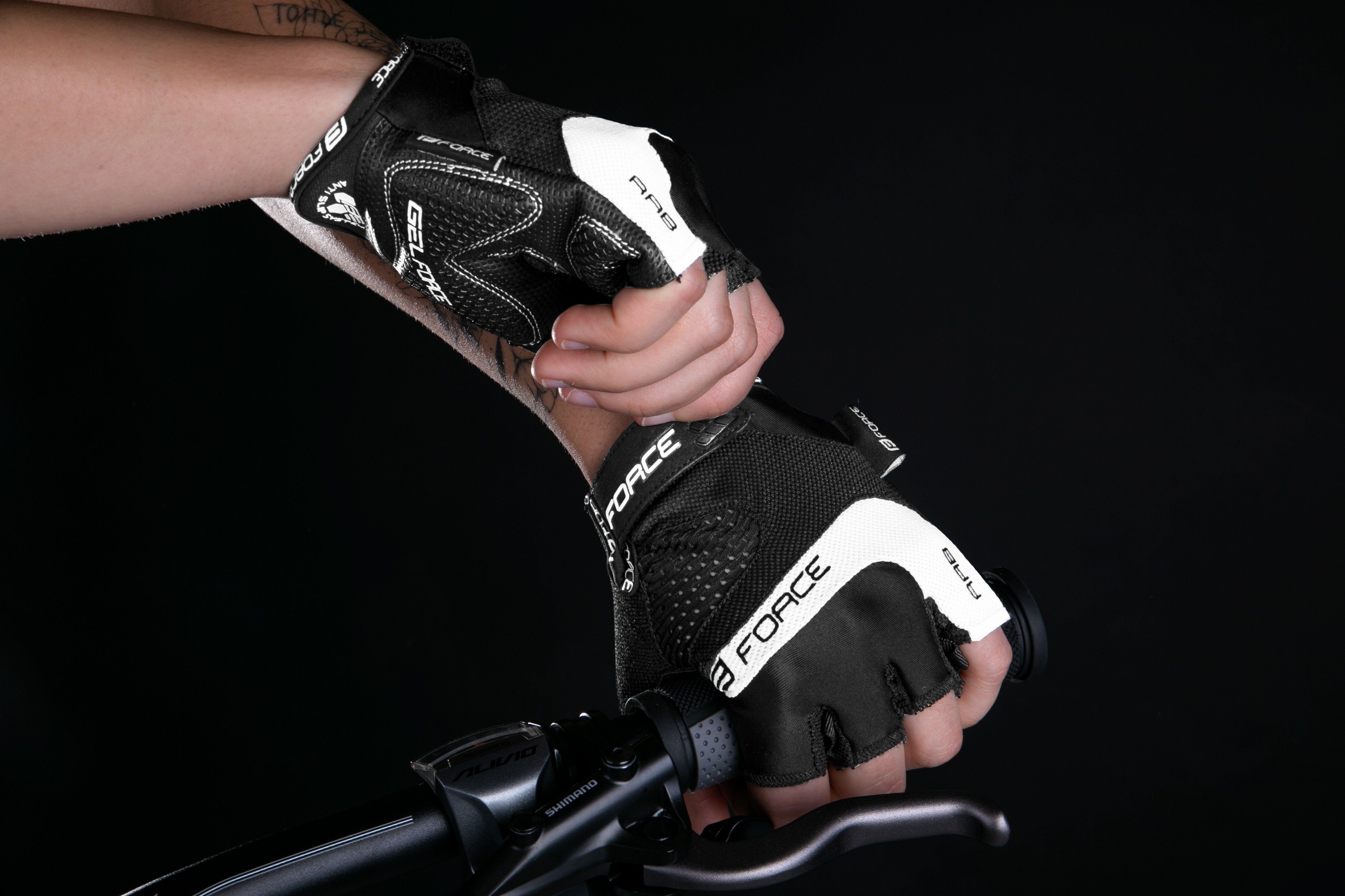 schwarz Fahrradhandschuhe FORCE RAB FORCE Handschuhe