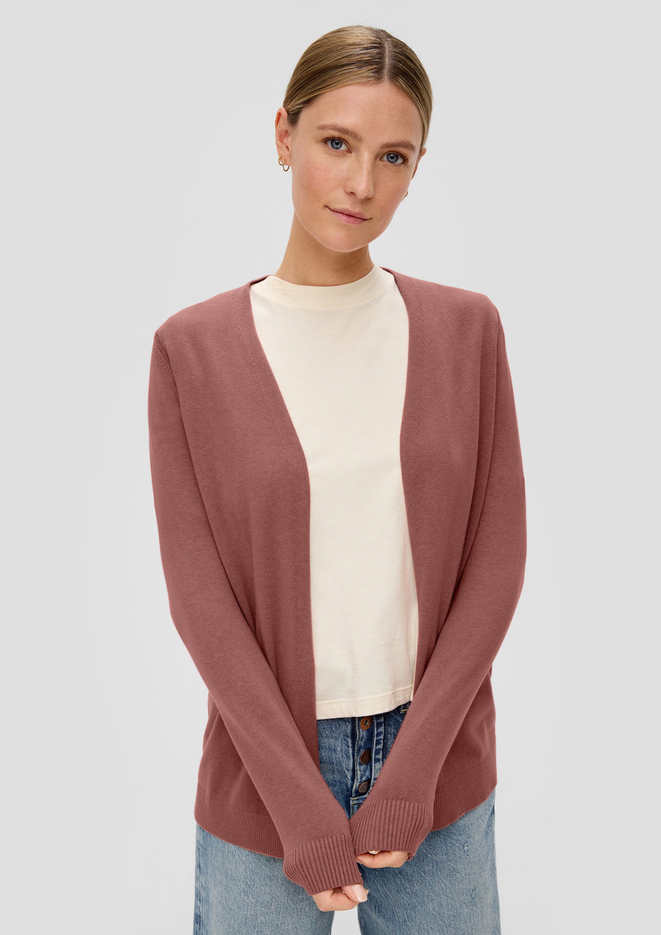 s.Oliver Cardigan Strickjacke Strickjacke aus Viskosemix
