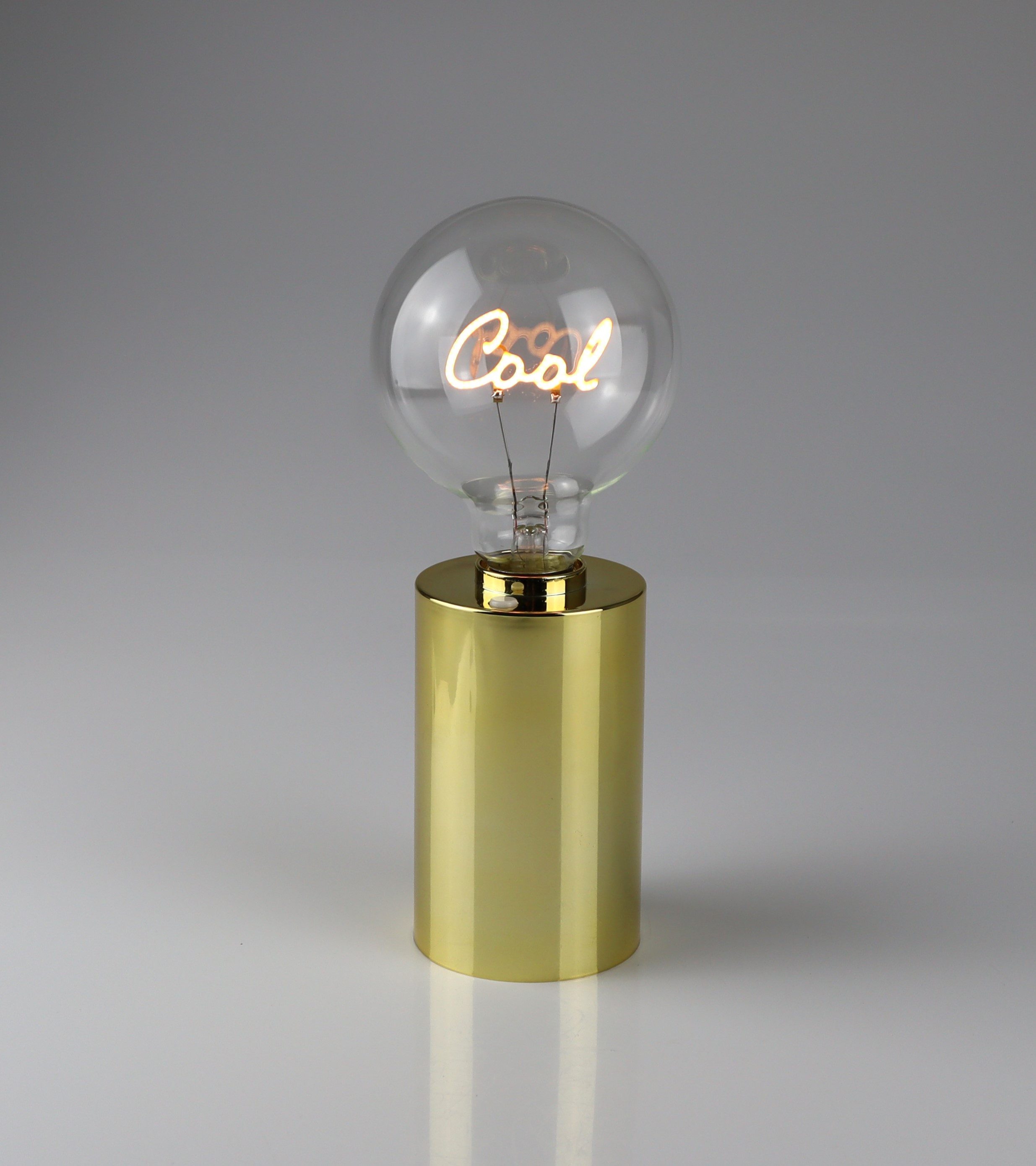 AM Design LED Dekoobjekt Glühbirne mit Cool Schriftzug, LED fest integriert, 9,5x22,5 cm