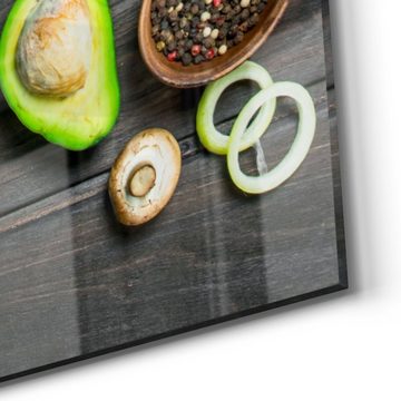 DEQORI Magnettafel 'Gesunde Nahrungsmittel', Whiteboard Pinnwand beschreibbar