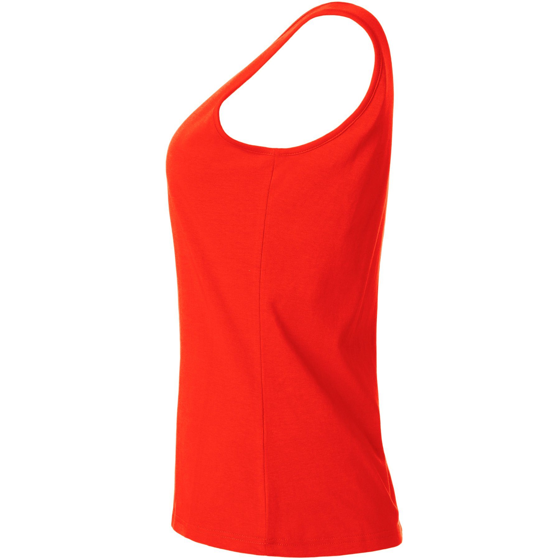 dressforfun Tanktop Achselshirt, Für viele Outfits und Auftritte, Einfarbiges Damen Top (Trägershirt, Konfektionsgröße XXL in rot) Leicht körperbetonter Schnitt – Bild 5 von 5