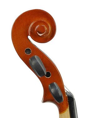 Leonardo Bowed Instruments Violine 3/4 Geige Komplett-Set Student LV-1034 mit Bogen, Harz, Stimmgerät