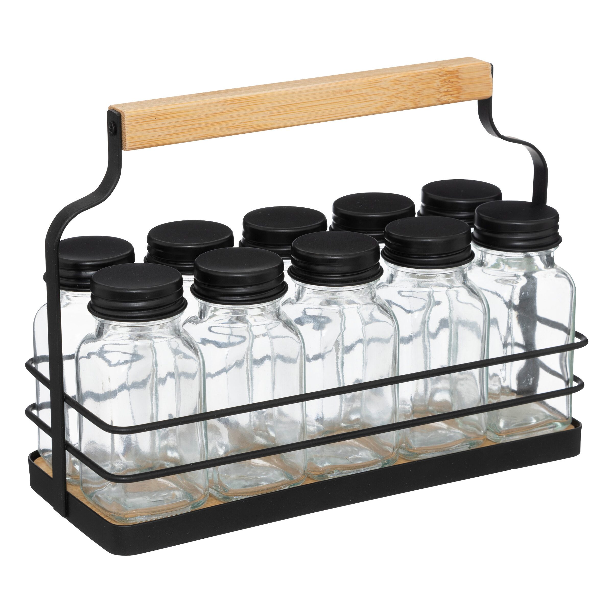 5five Simply Smart Vorratsglas Gewürzorganizer in Korbform, 10 Gläser, Metall, (einzeln, einzeln)