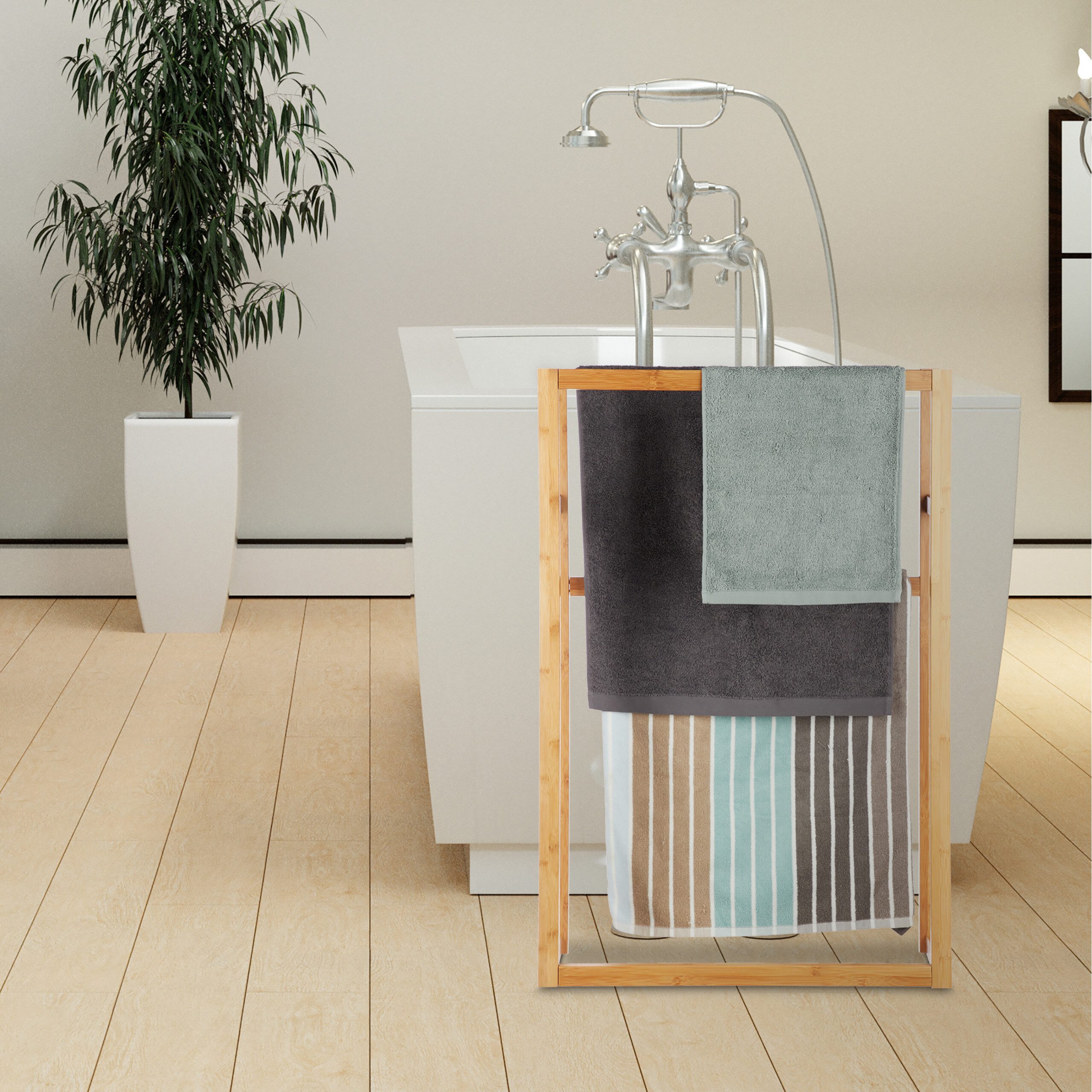 relaxdays Handtuchständer Bambus günstig online kaufen