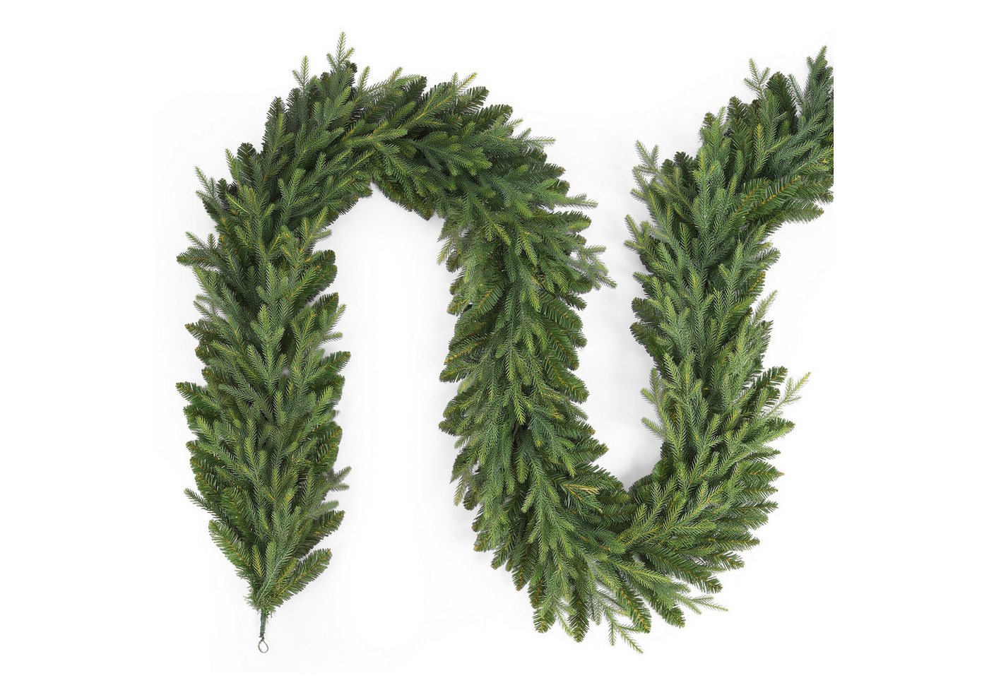 Kunstgirlande 3m 5m 10m Weihnachtsgirlande Outdoor Tannengirlande Spritzguss Fichte, Salcar, 300 cm mit 735 Zweigen (595 PE + 140 PVC)