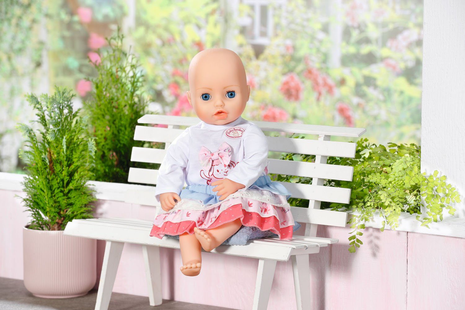 Baby Kleiderbügel Outfit mit Annabell cm, Rock, Puppenkleidung 43