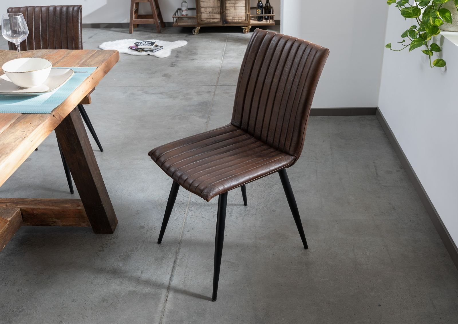 Massivmoebel24 Polsterstuhl IRON LABEL günstig online kaufen