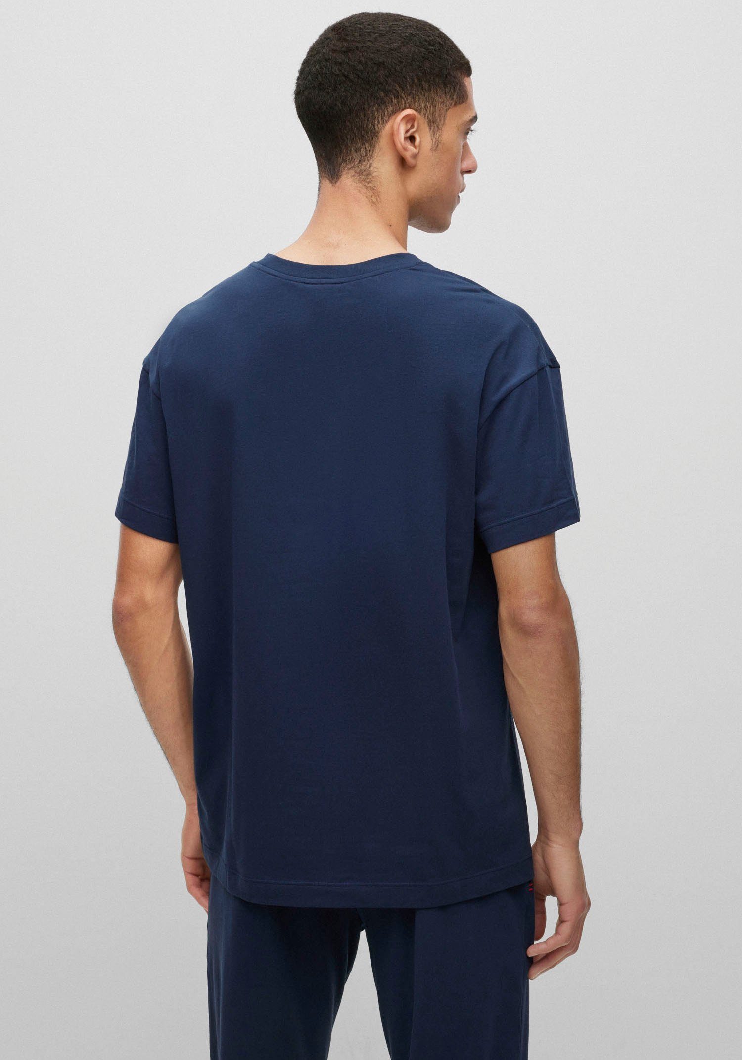 HUGO mit Brust HUGO T-Shirt der Druck auf Linked T-Shirt