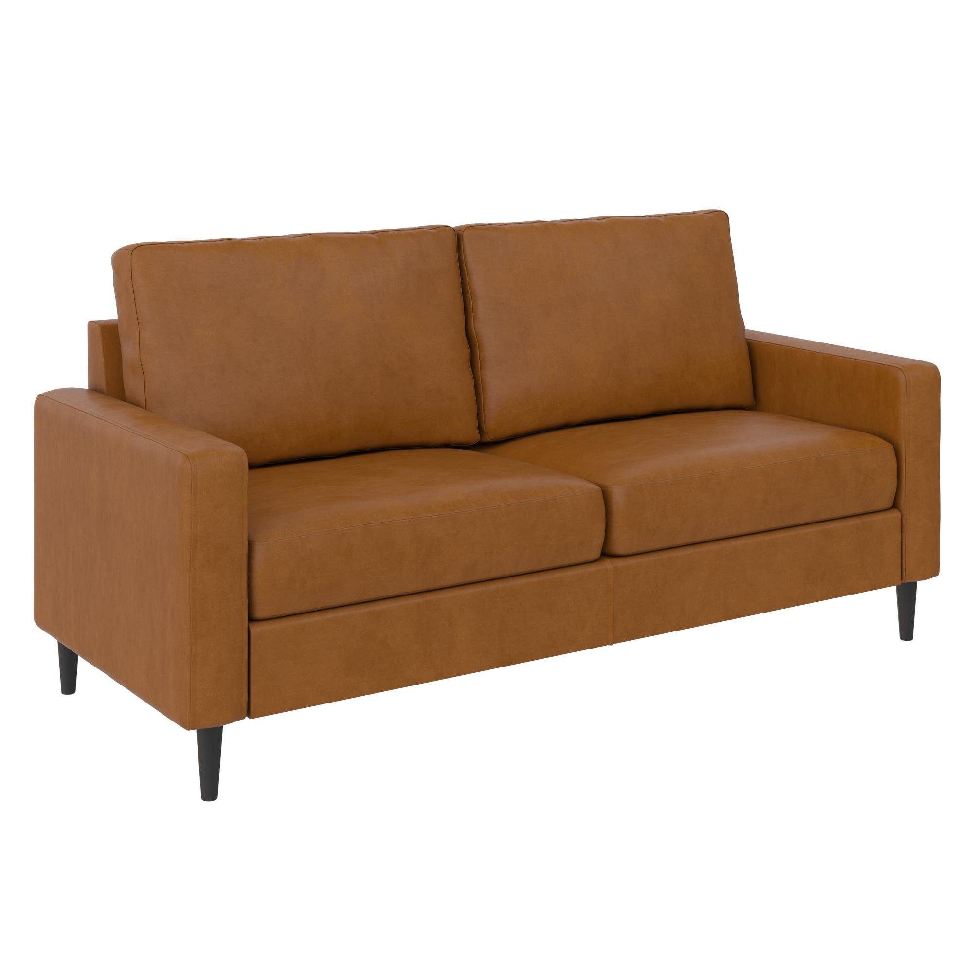 183 cm in Couch, Länge Sofa 3-Sitzer, Bezug Lederoptik, loft24 kamel Wainwright,