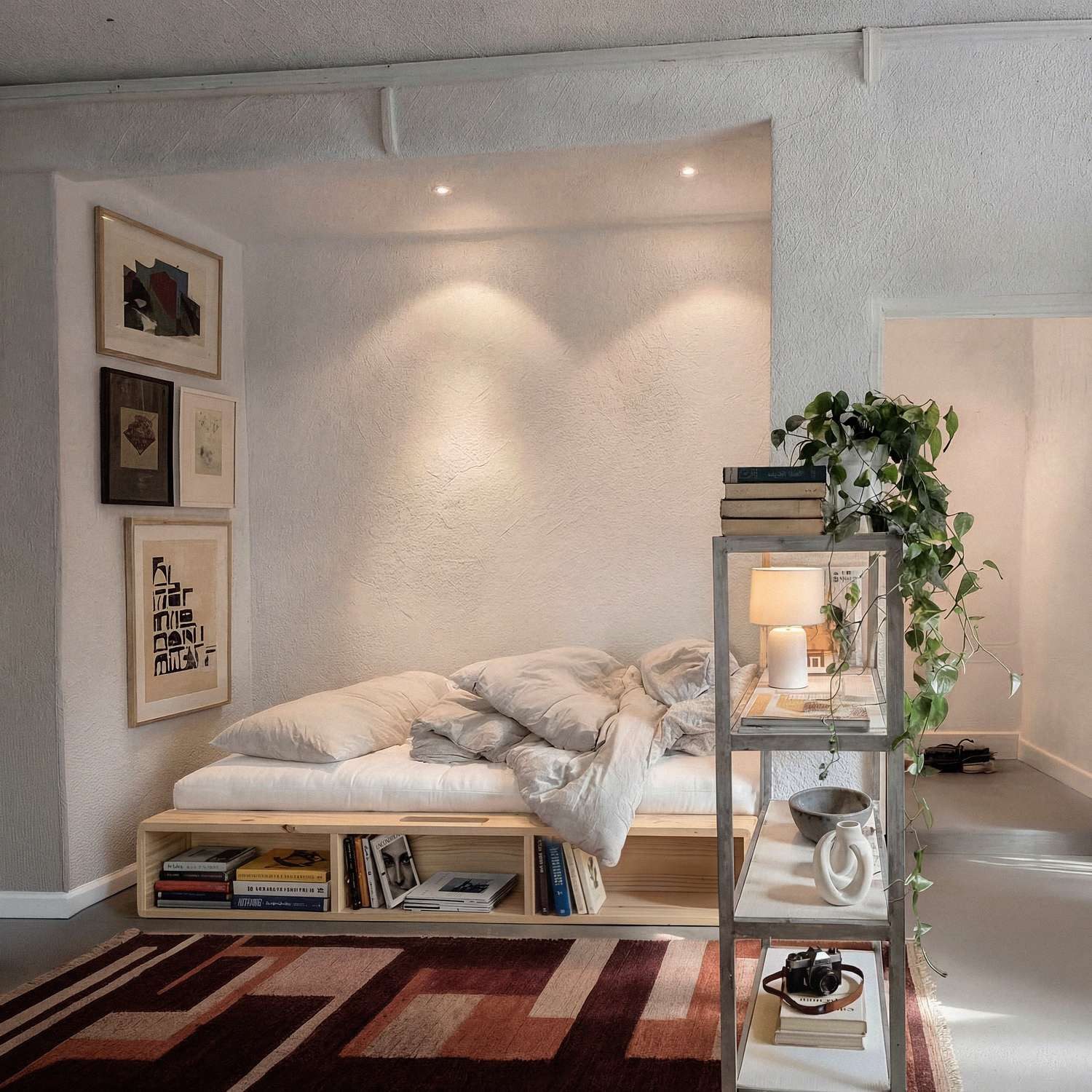 Karup Design Stauraumbett Ziggy Bed, Stauraumbett, FSC®-zertifiziertes Massivholz made in Europe (Erhältlich für Matratzen Breite 90, 120, 140, 160 oder 180 cm), mit 3 Ablagen, inklusive Lattenrost, ohne Matratze, mehrere Farben