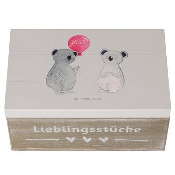 Mr. & Mrs. Panda Dekokiste Koala Luftballon - Grau Pastell - Geschenk, Holzkiste, Party, Schatul (1 St)