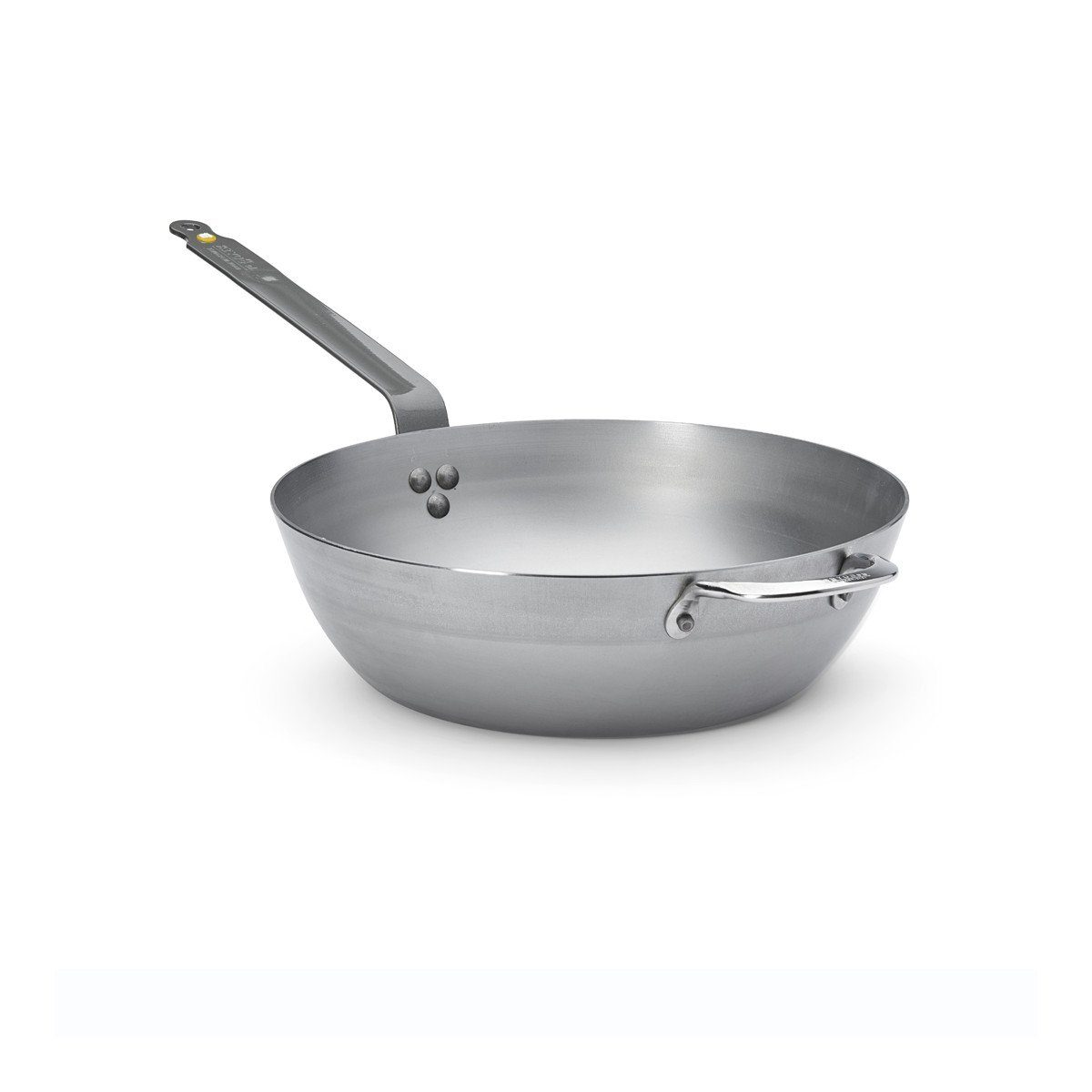 de Buyer Bratpfanne Mineral B, tiefe Bauernpfanne 32 cm - Eisen mit Bienenwachsbeschichtung -