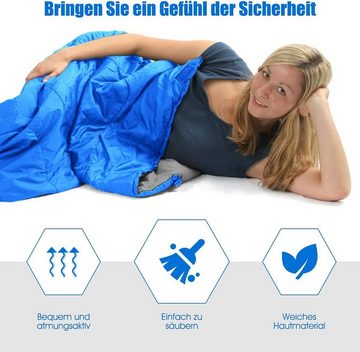 KOMFOTTEU Schlafsack Deckenschlafsack, mit Zwei Kissen, (190+30) x 150 cm