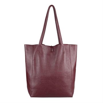 ITALYSHOP24 Schultertasche Made in Italy Damen Leder Tasche Schultertasche, ein Leichtgewicht, als Handtasche, Henkeltasche tragbar