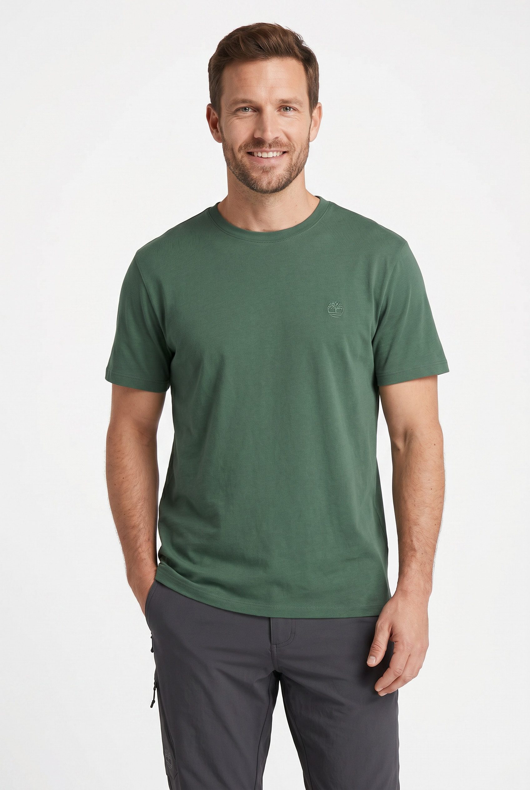 Timberland T-Shirt DUNSTAN RIVER Short Sleeve Tee mit Logostickerei, aus Baumwolle
