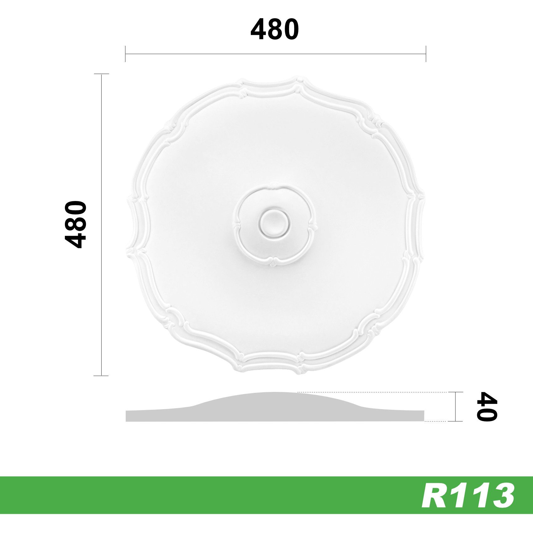 Grand Decor Wanddekoobjekt R113 (Stuckrosette aus günstig online kaufen
