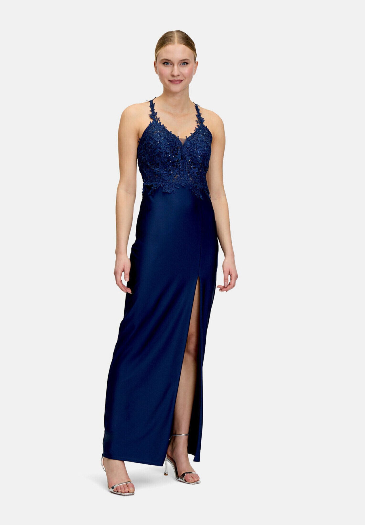 Vera Mont Abendkleid Damen mit Strass Rückenfrei