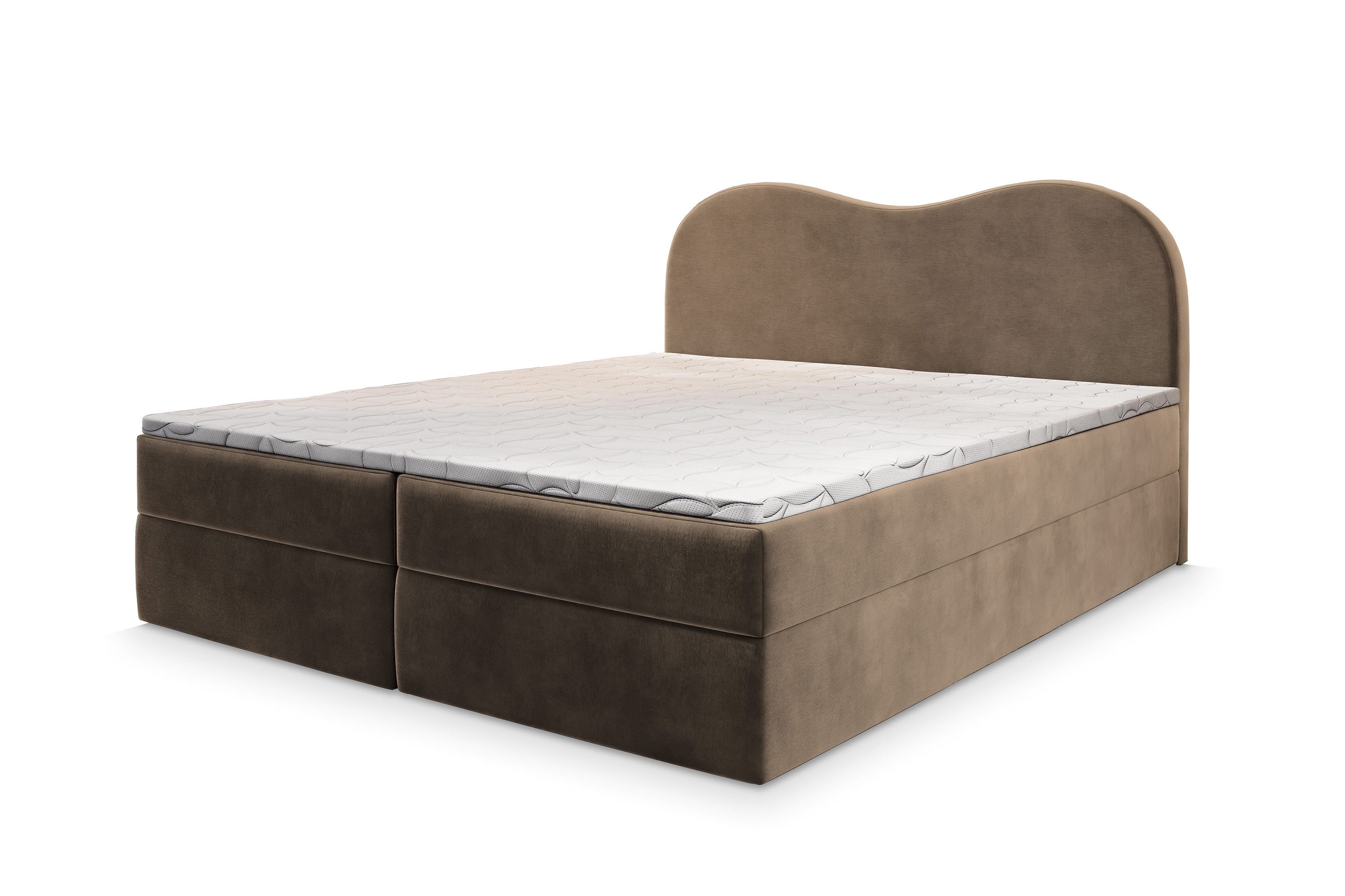 Masseno Boxbett FLUVIA 140x200 cm mit Bonell Matratze und Topper