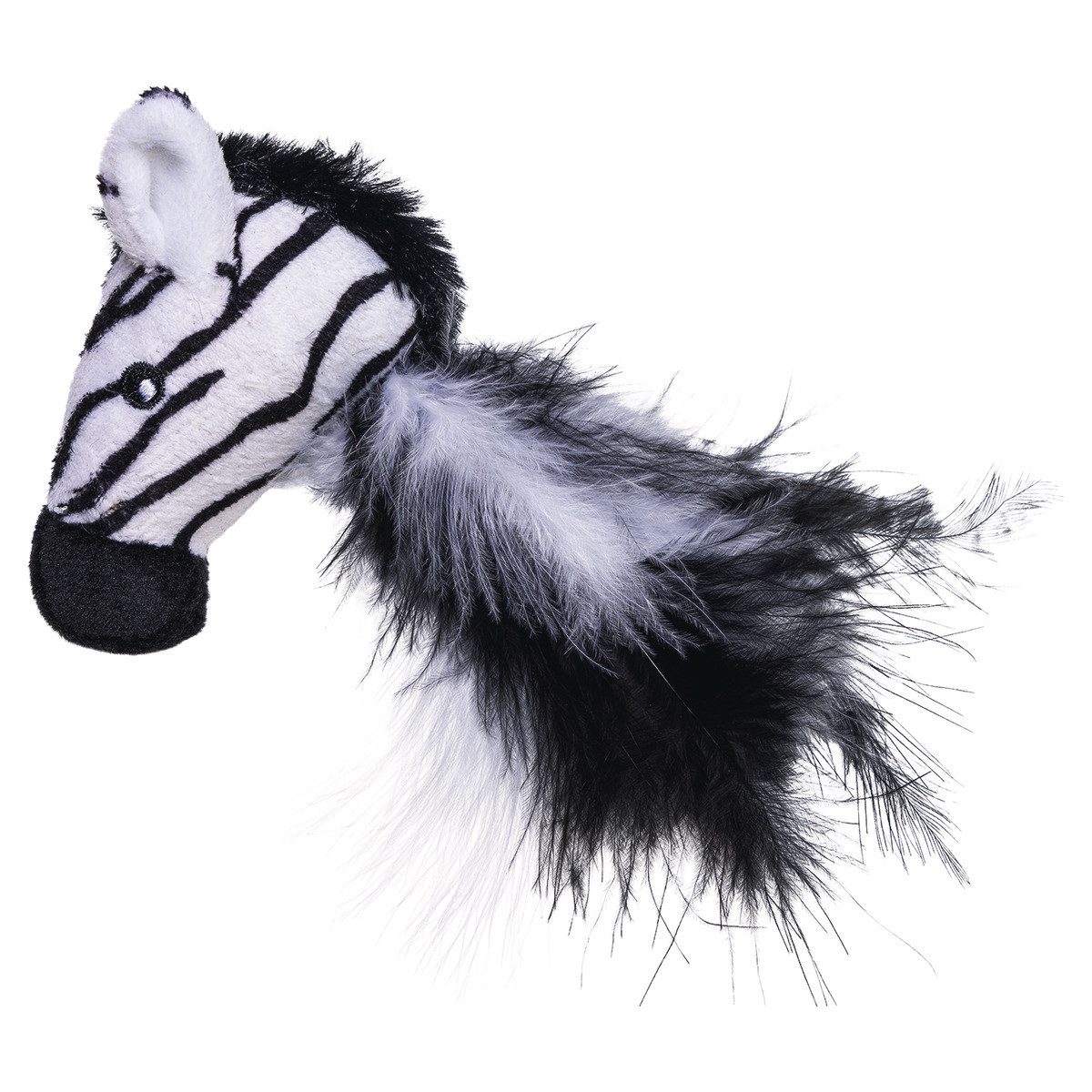 Beeztees Tierkuscheltier Katzenspielzeug Dschungel Sazu schwarz/weiß