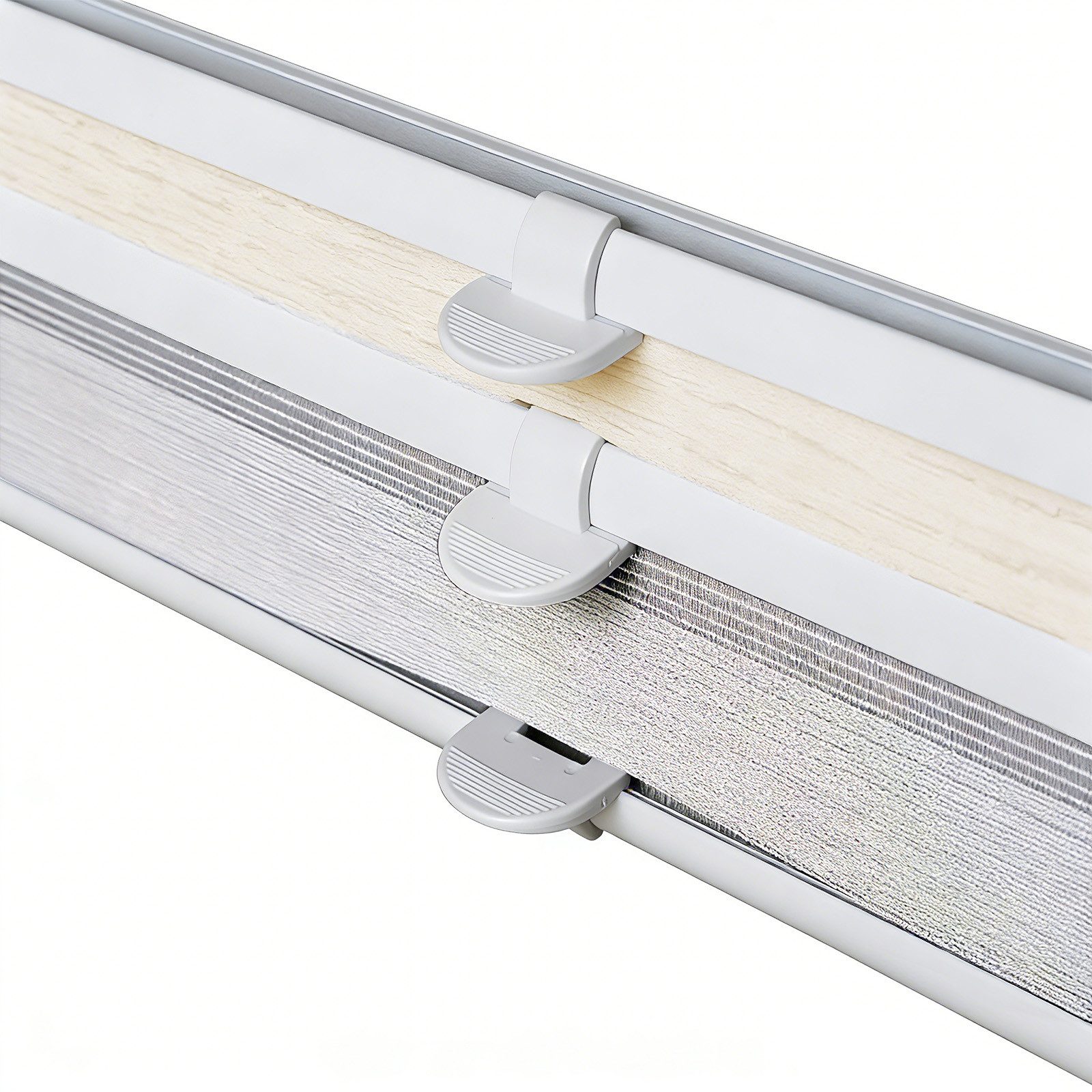 Sekey Plissee Doppelplissee Day & Night Beige, Klemmfix – Bild 4 von 5