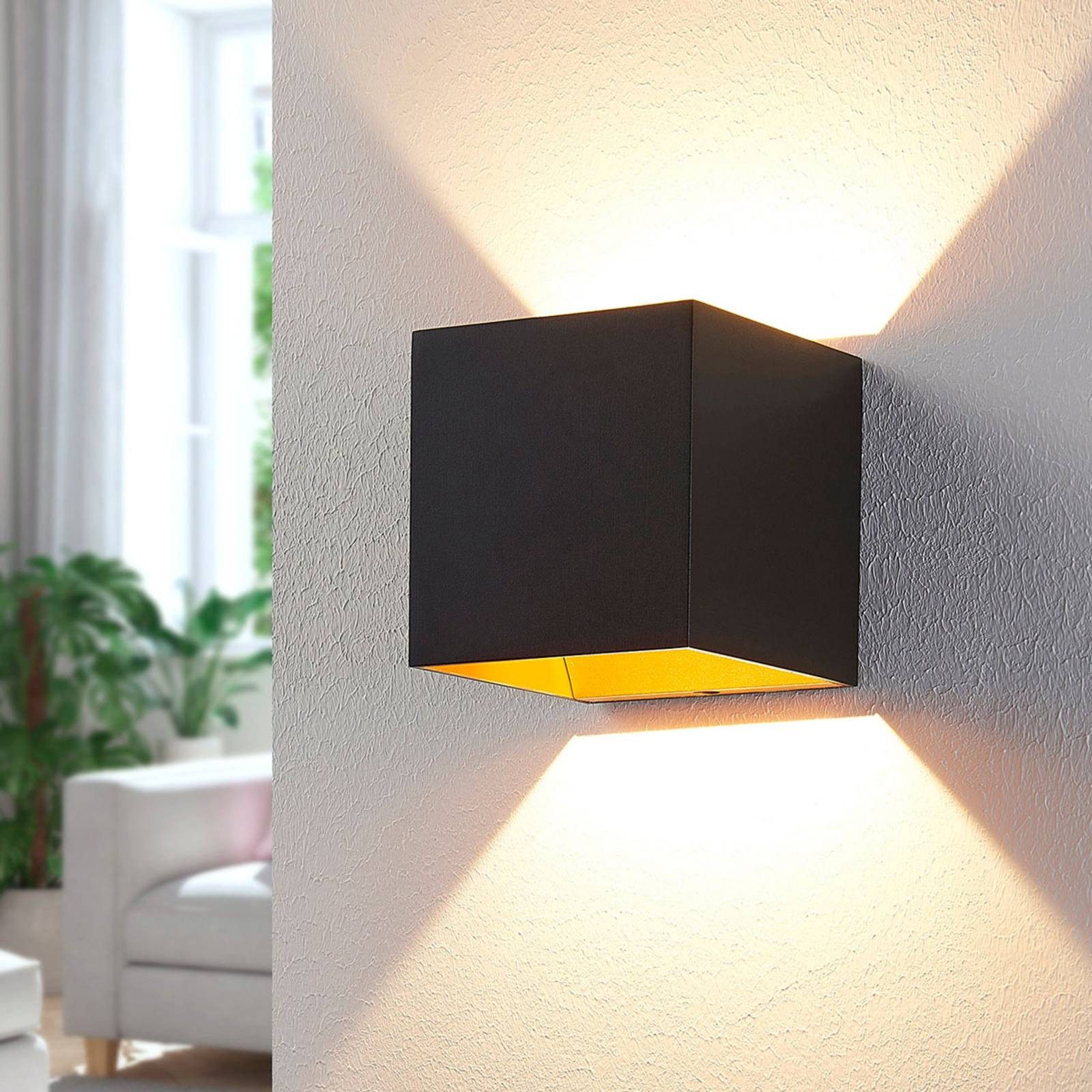 Arcchio Wandleuchte Zuzana, LED, Metall, Schwarz warmweiß IP20, 1 x 5,3 W LED, warmweiß