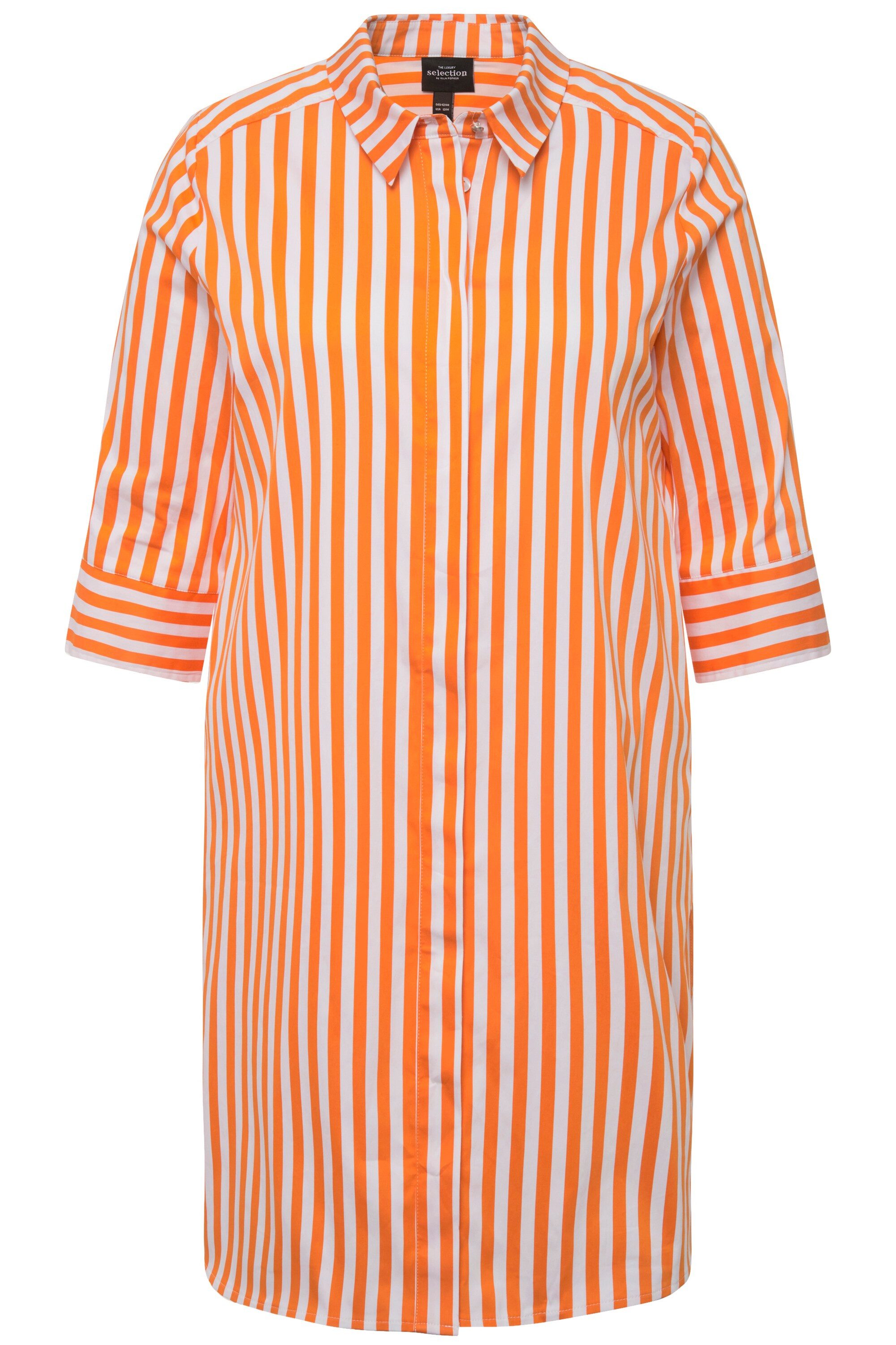 Ulla Popken Longbluse Longbluse Streifen A-Linie günstig online kaufen