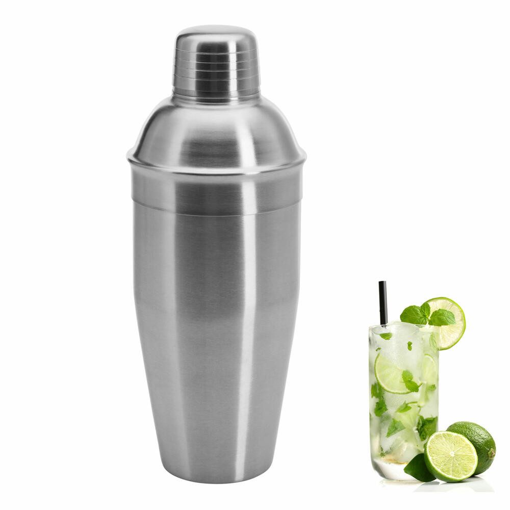 WESTMARK Cocktail Shaker, Shaker, 3 tlg., 0,75 l, mit integriertem Sieb, Edelstahl